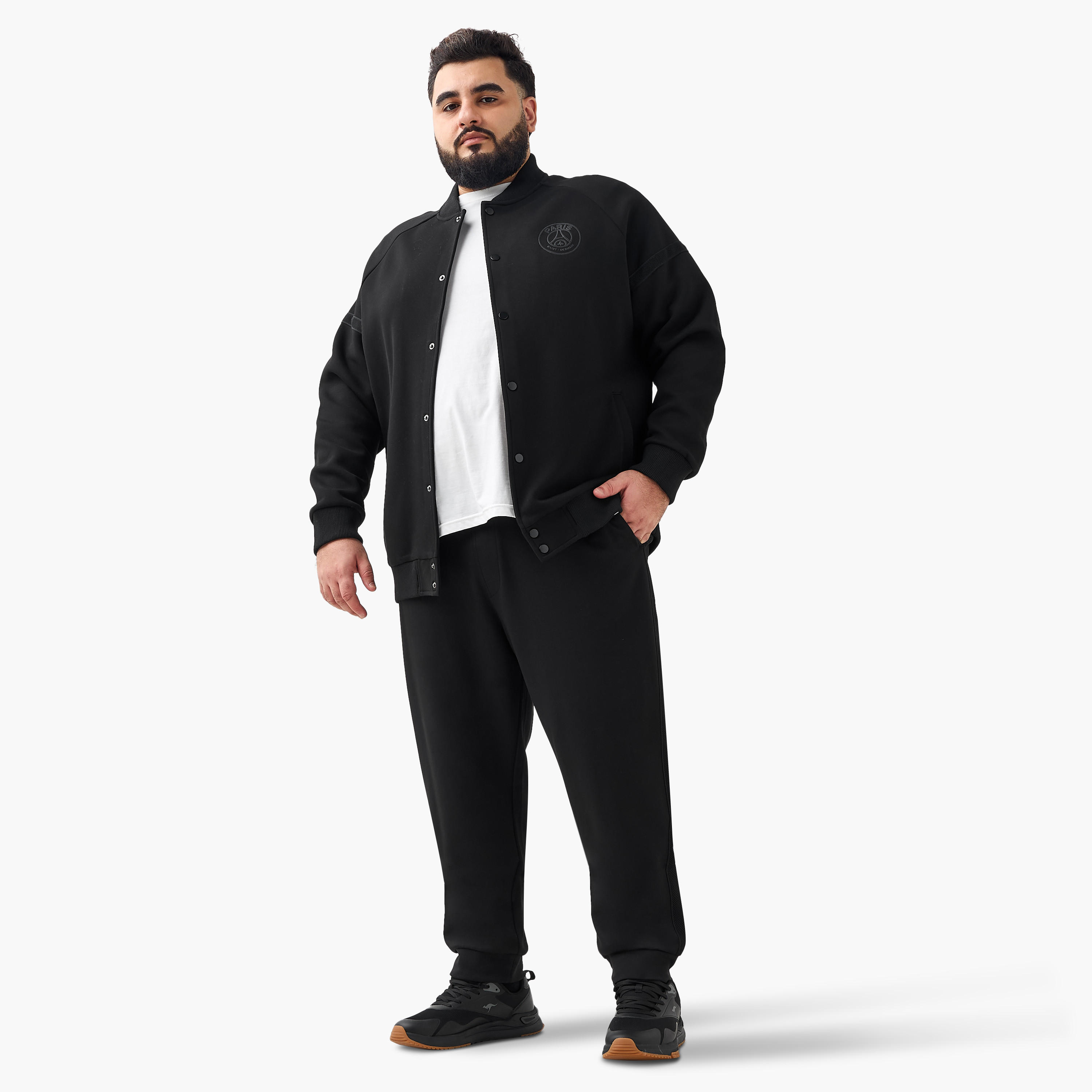 Men Regular Fit Paris Saint-Germain Print Bomber Jacket-men-clothing-jacketsandblazers-jackets-image-2
