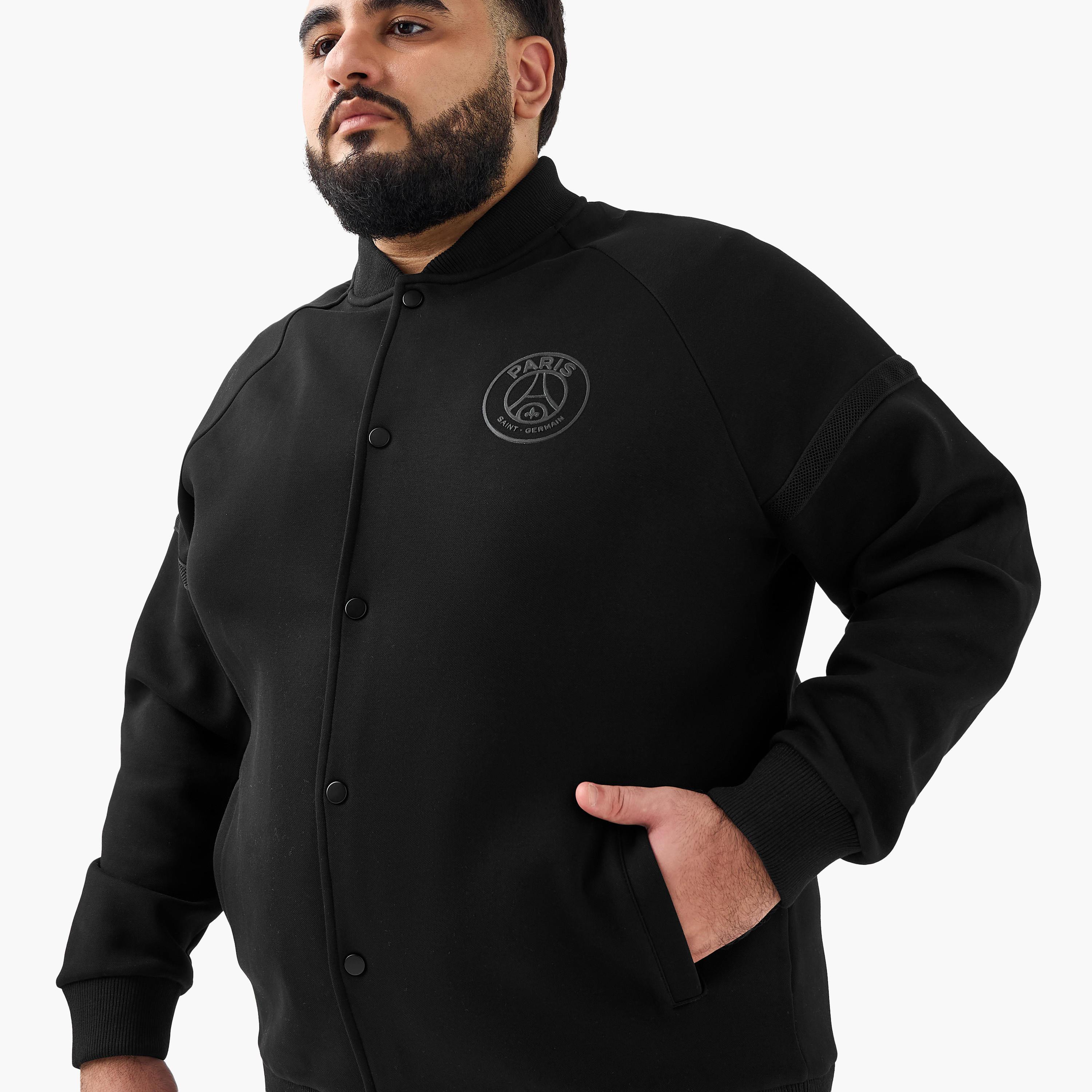 Men Regular Fit Paris Saint-Germain Print Bomber Jacket-men-clothing-jacketsandblazers-jackets-image-3