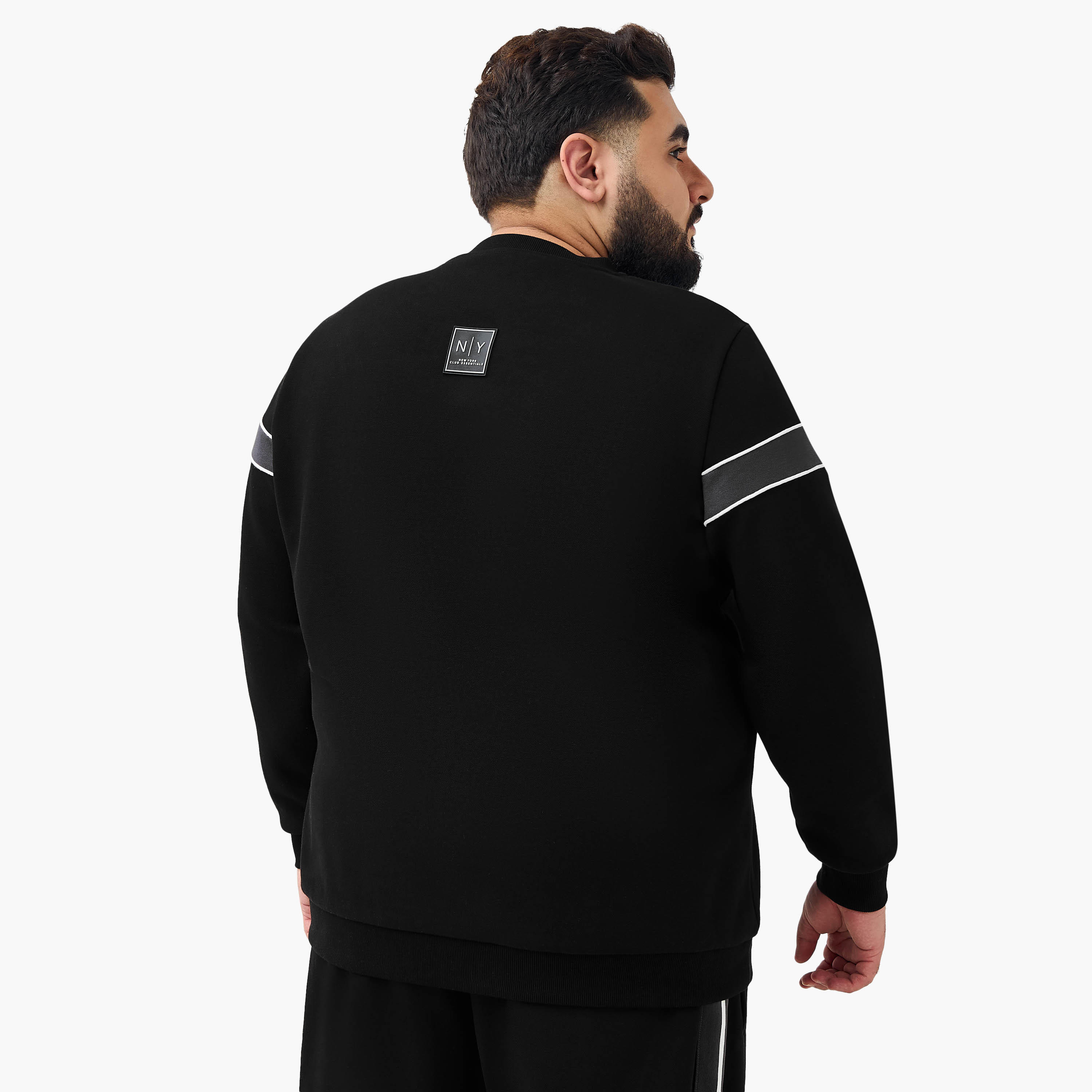 سويت شيرت قطن رجالي مخطط بقصة عادية-men-winterwear-hoodiesandsweatshirts-image-3