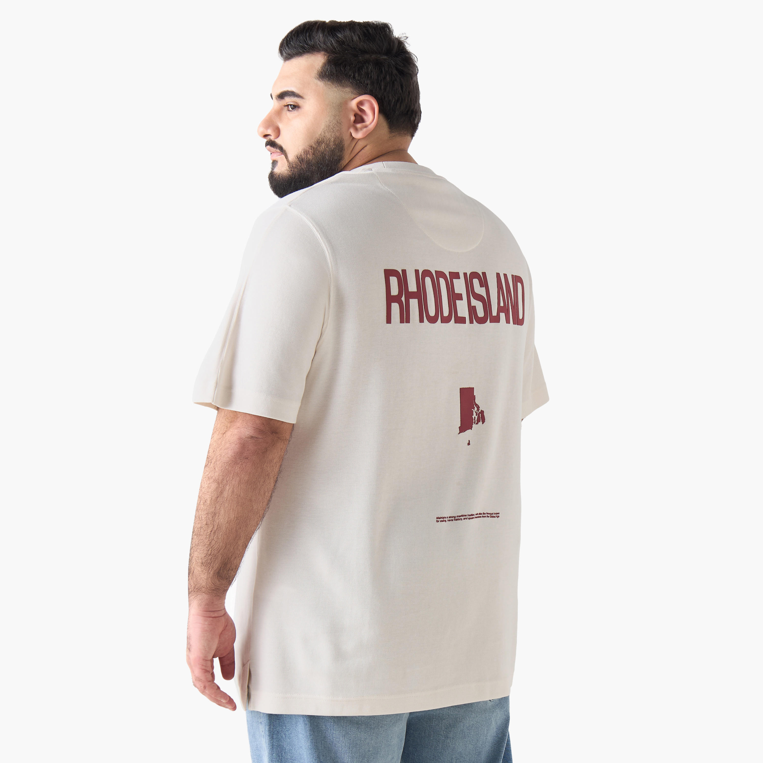 Men Regular Fit Crew Neck Short Sleeves Rhode Island Print T-shirt-men-clothing-tshirtsandpolos-tshirts-image-3