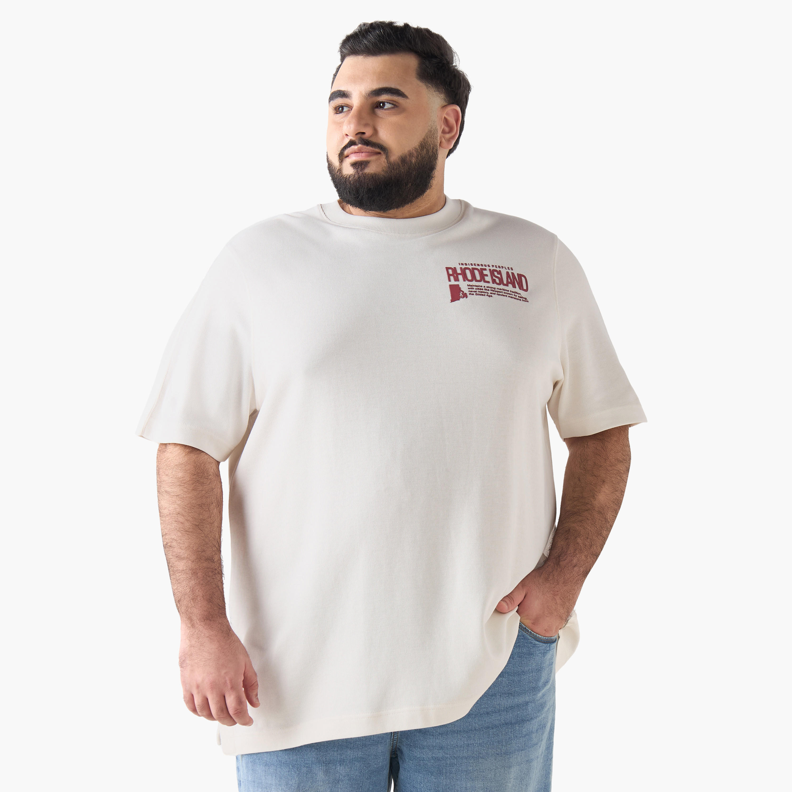 Men Regular Fit Crew Neck Short Sleeves Rhode Island Print T-shirt-men-clothing-tshirtsandpolos-tshirts-image-5