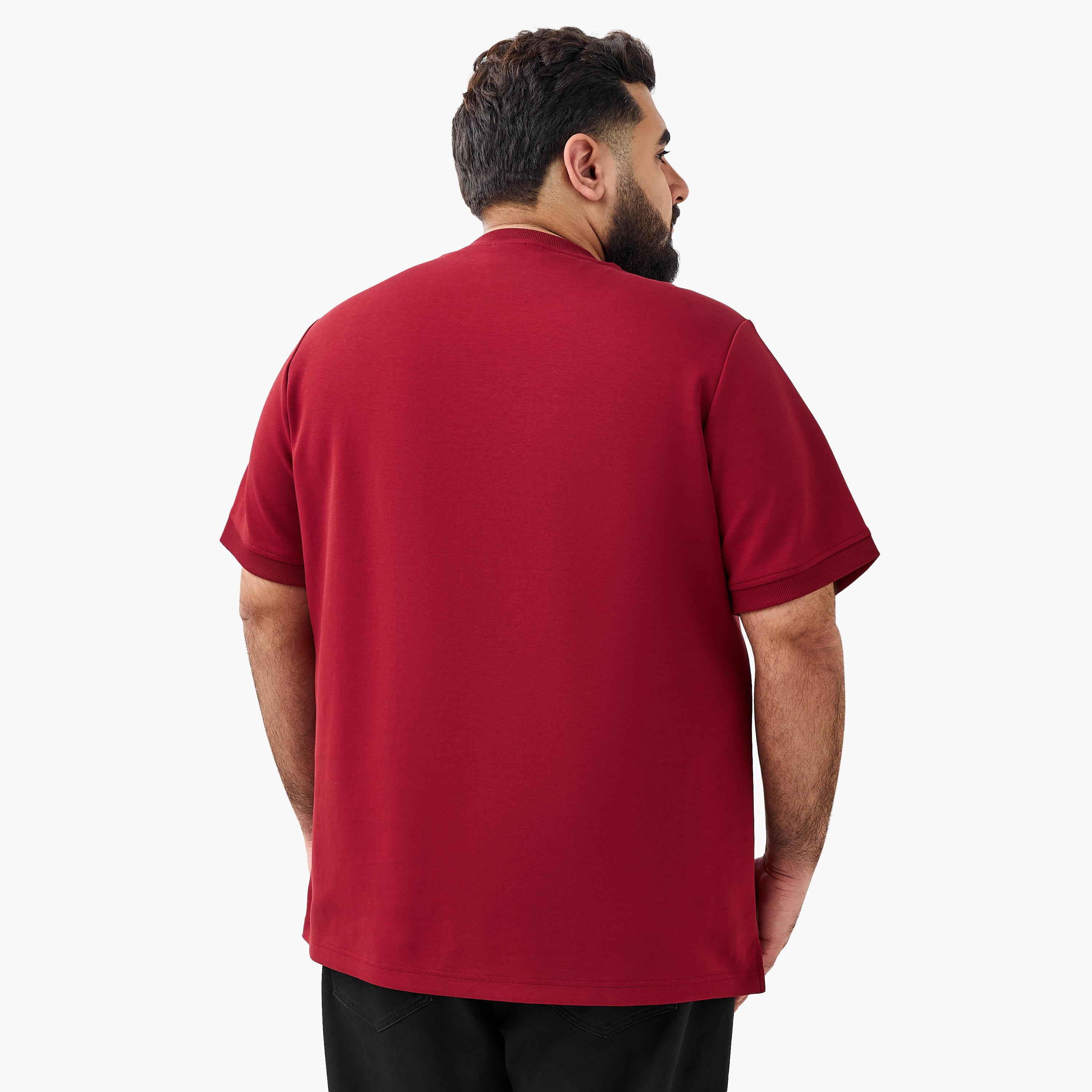 Men Regular Fit Crew Neck Short Sleeve Slogan Embossed T-shirt-men-clothing-tshirtsandpolos-tshirts-image-3