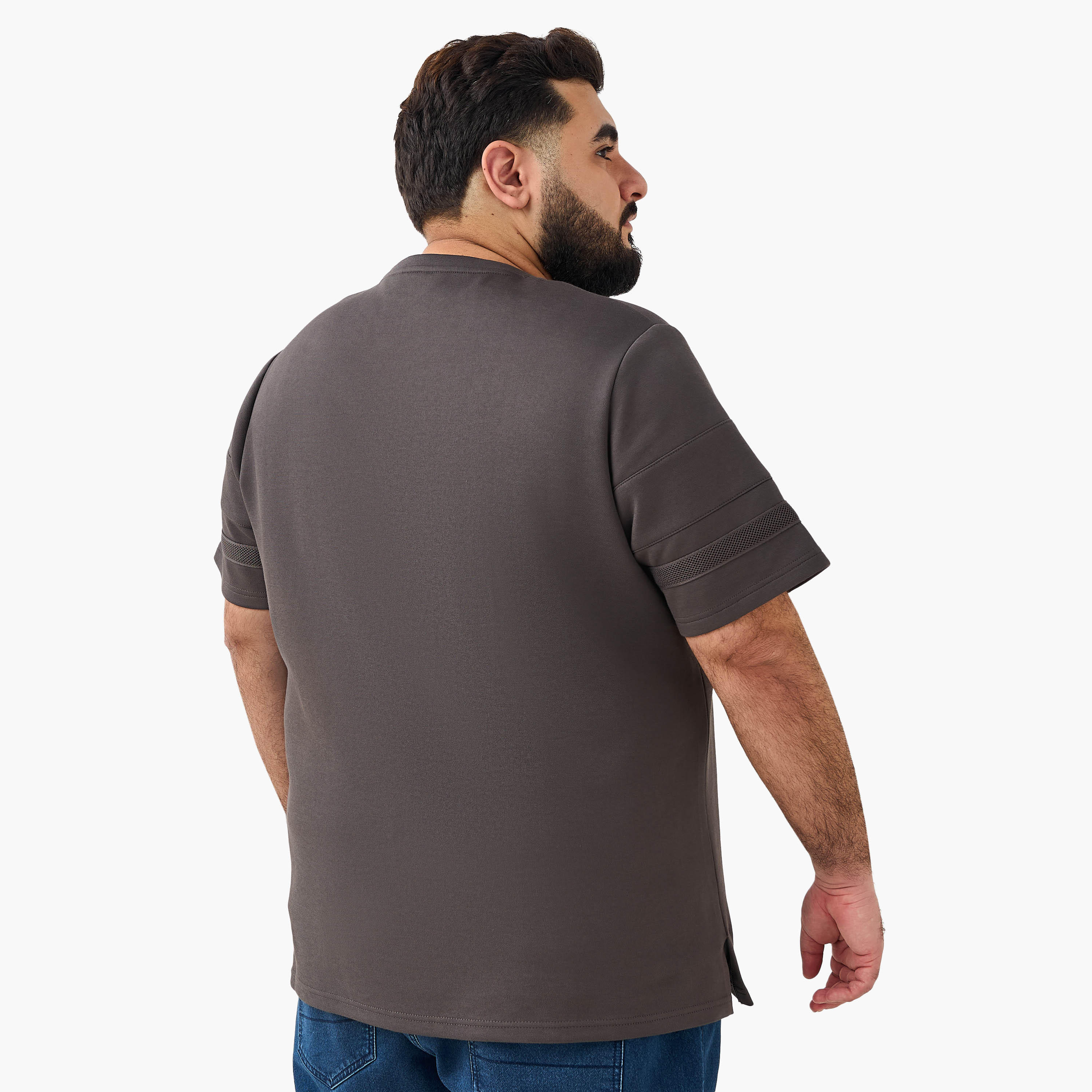 Men Regular Fit Crew Neck Short Sleeve Tape Detail T-shirt-men-clothing-tshirtsandpolos-tshirts-image-2