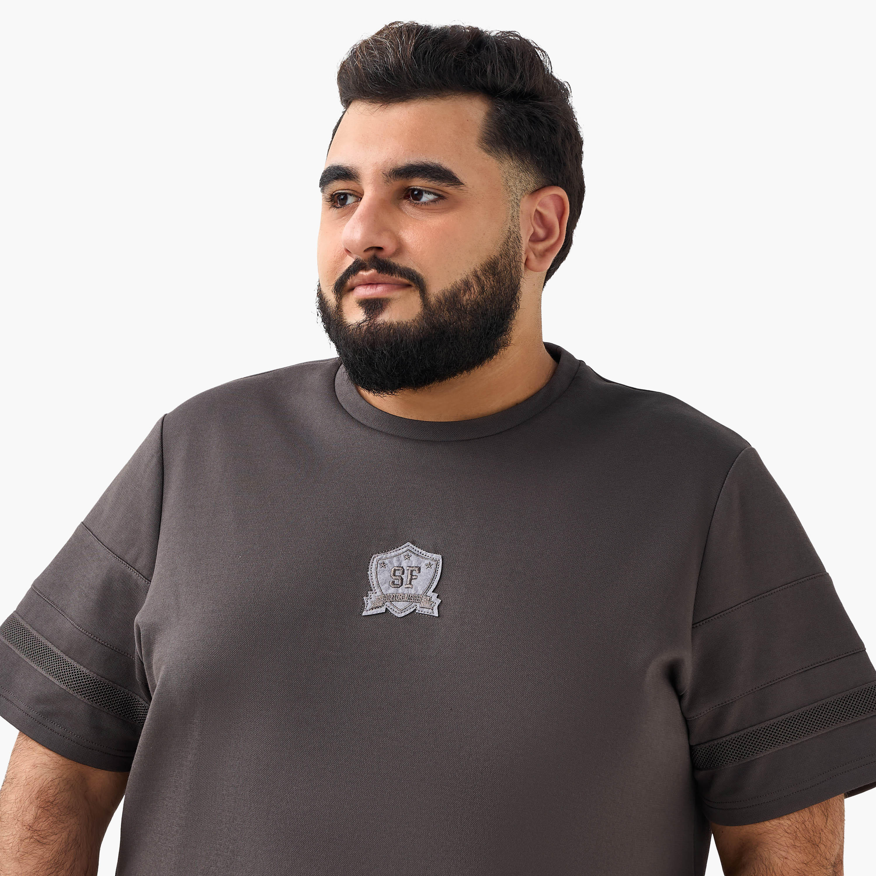 Men Regular Fit Crew Neck Short Sleeve Tape Detail T-shirt-men-clothing-tshirtsandpolos-tshirts-image-3