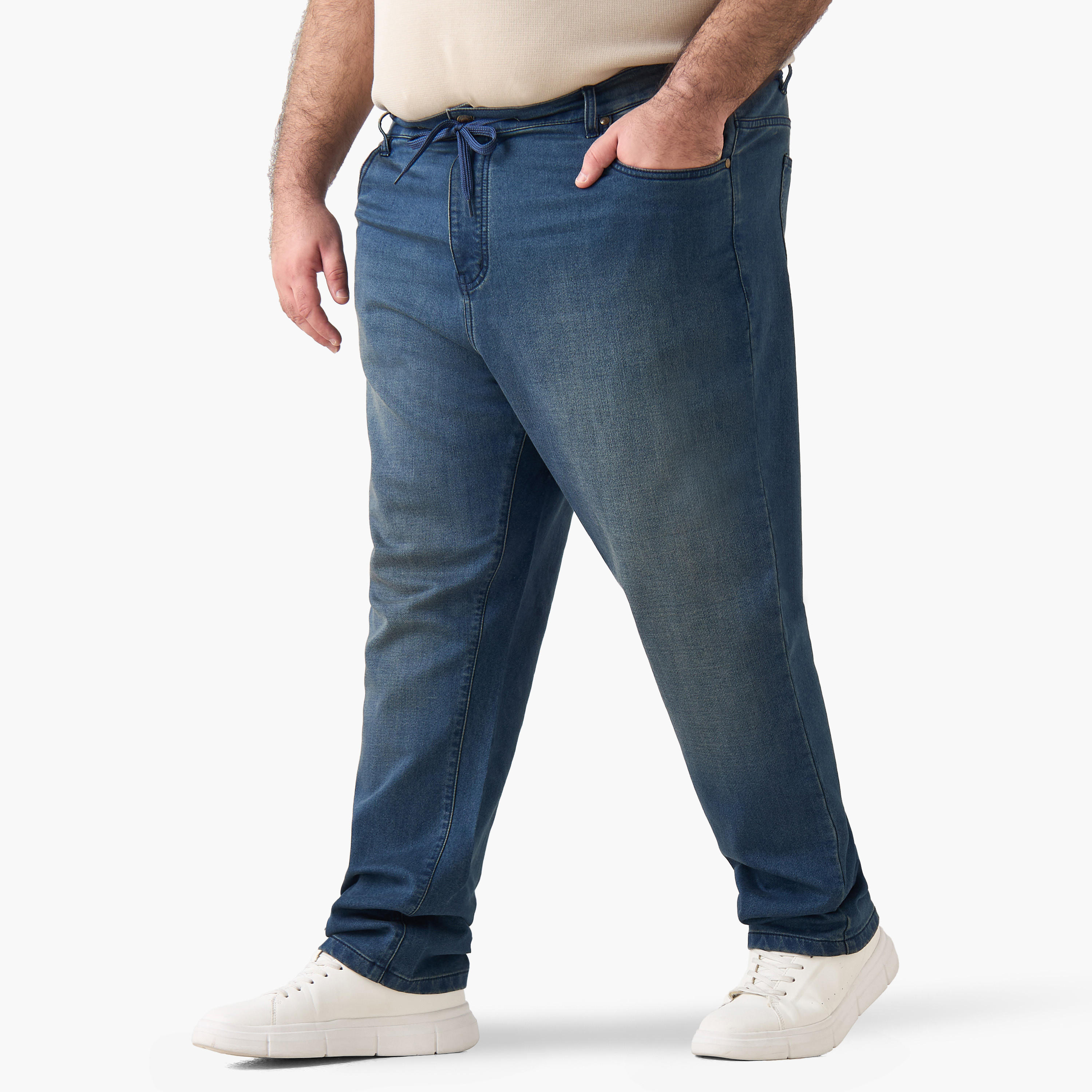 Men Relaxed Fit Flexi Waist Jeans-men-clothing-bottoms-jeans-image-2