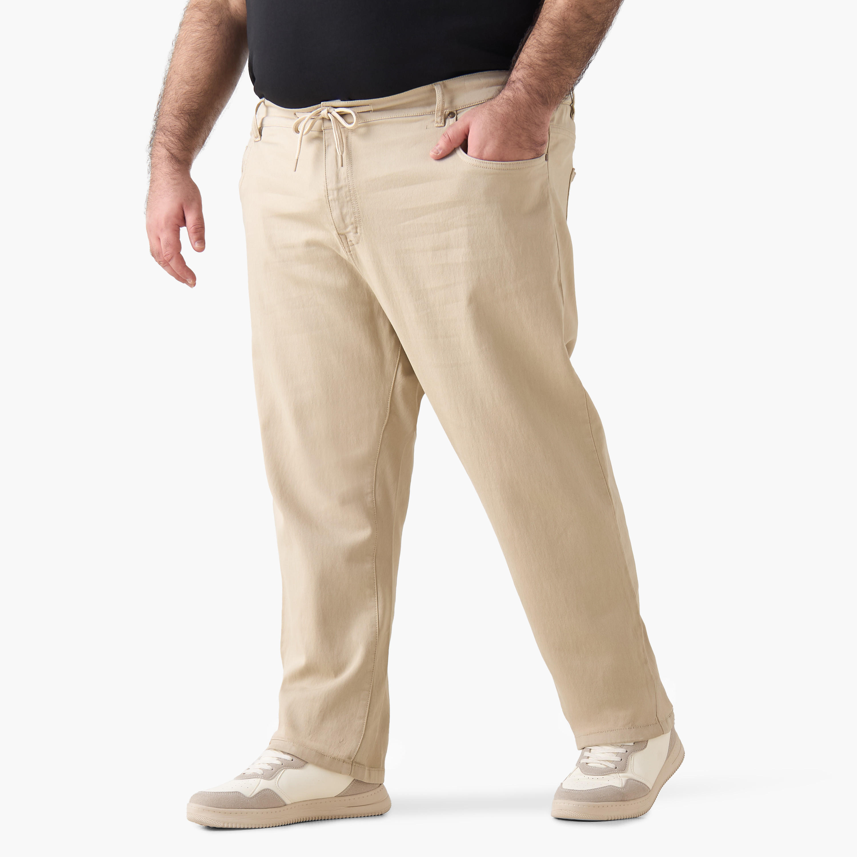 بنطلون جينز رجالي بقصة مريحة وخصر مرن-men-clothing-bottoms-jeans-image-2