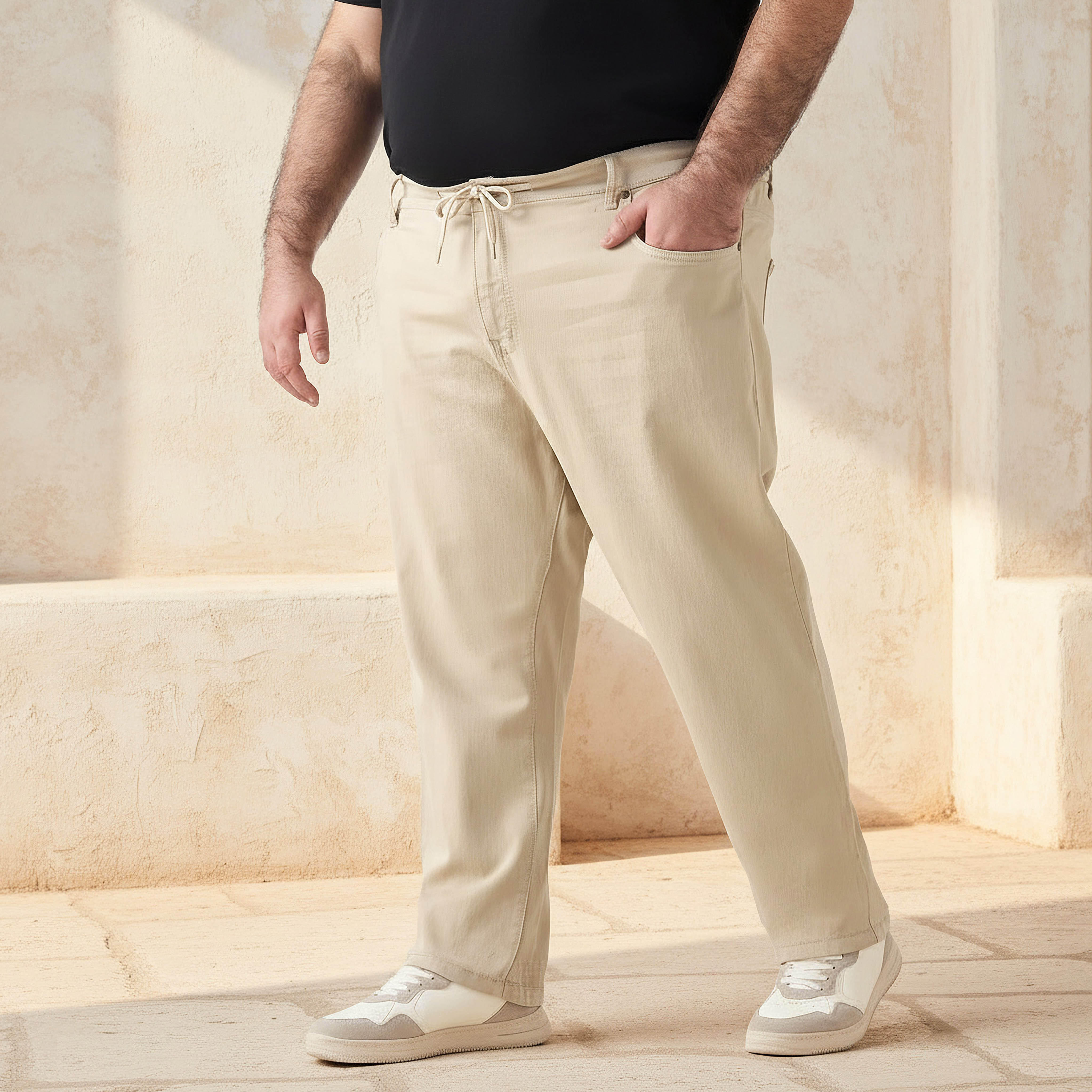 بنطلون جينز رجالي بقصة مريحة وخصر مرن-men-clothing-bottoms-jeans-image-1