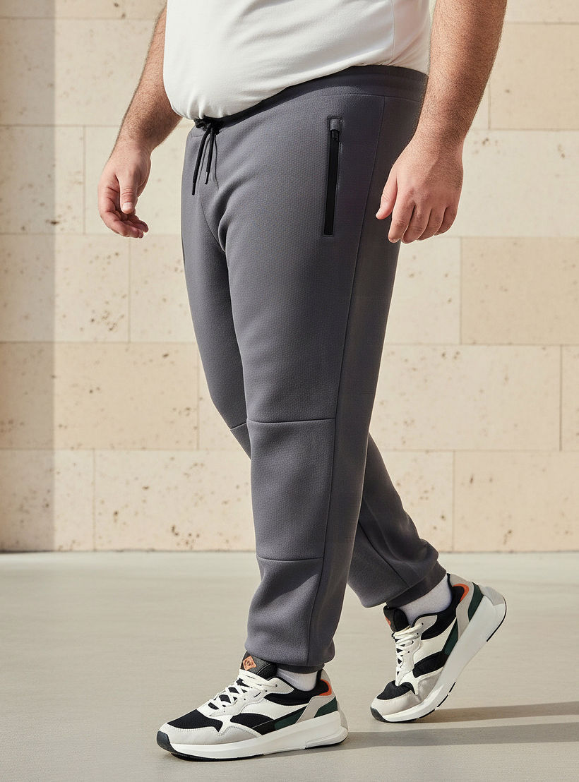 بنطلون رياضي بقصّة عادية وتفاصيل مغايرة للرجال-men-clothing-bottoms-joggers-image-1