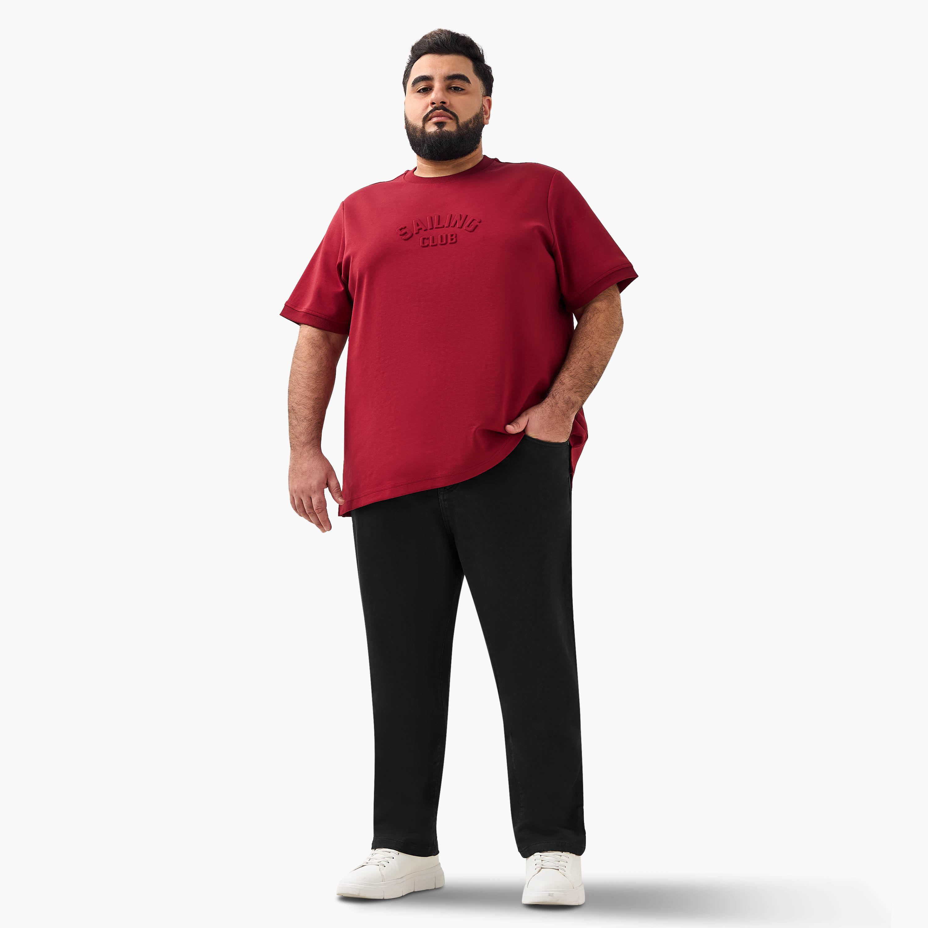 بنطلون جينز بخصر مرن وقصة عادية للرجال-men-clothing-bottoms-jeans-image-2
