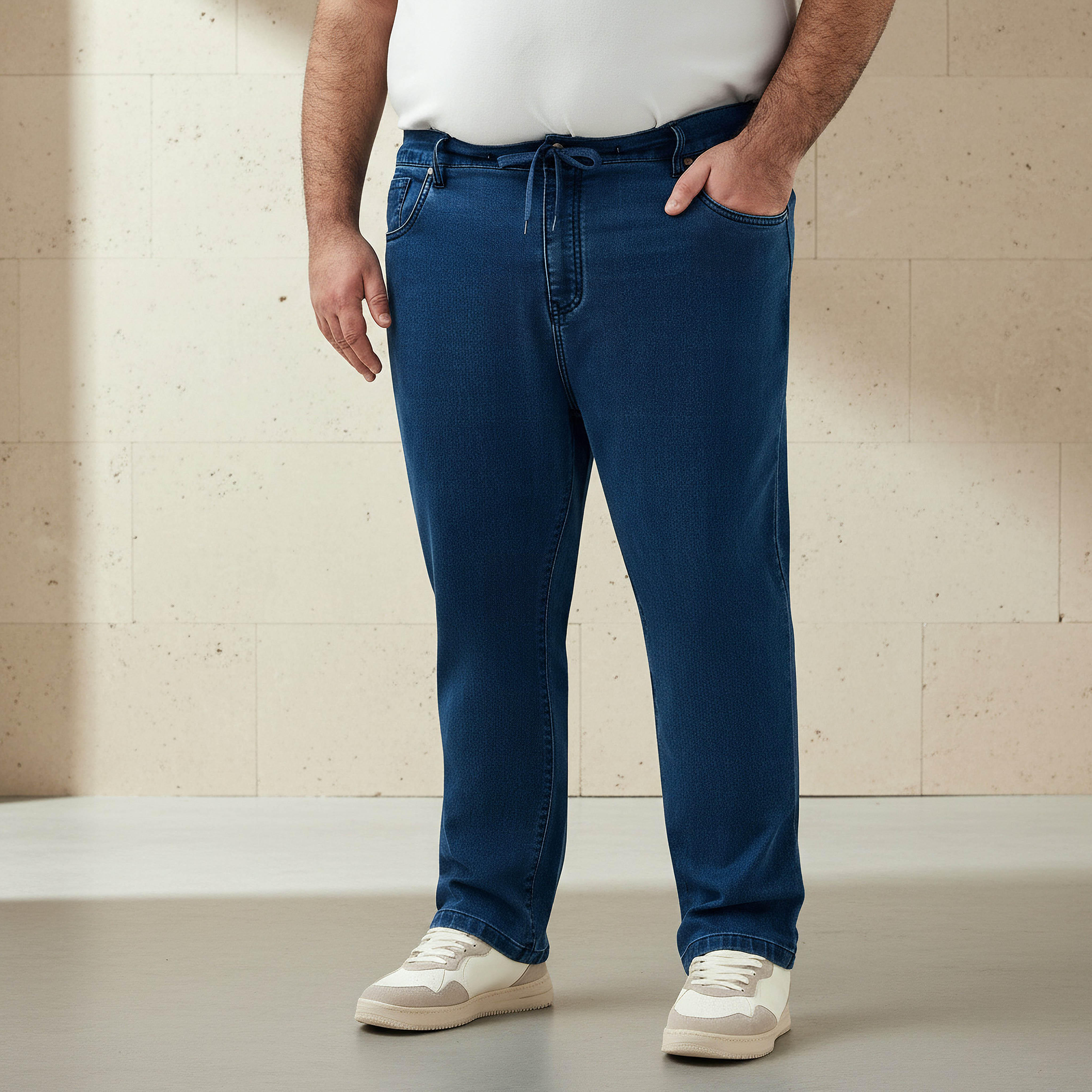 Men Regular Fit Flexi Waist Jeans-men-clothing-bottoms-jeans-image-1