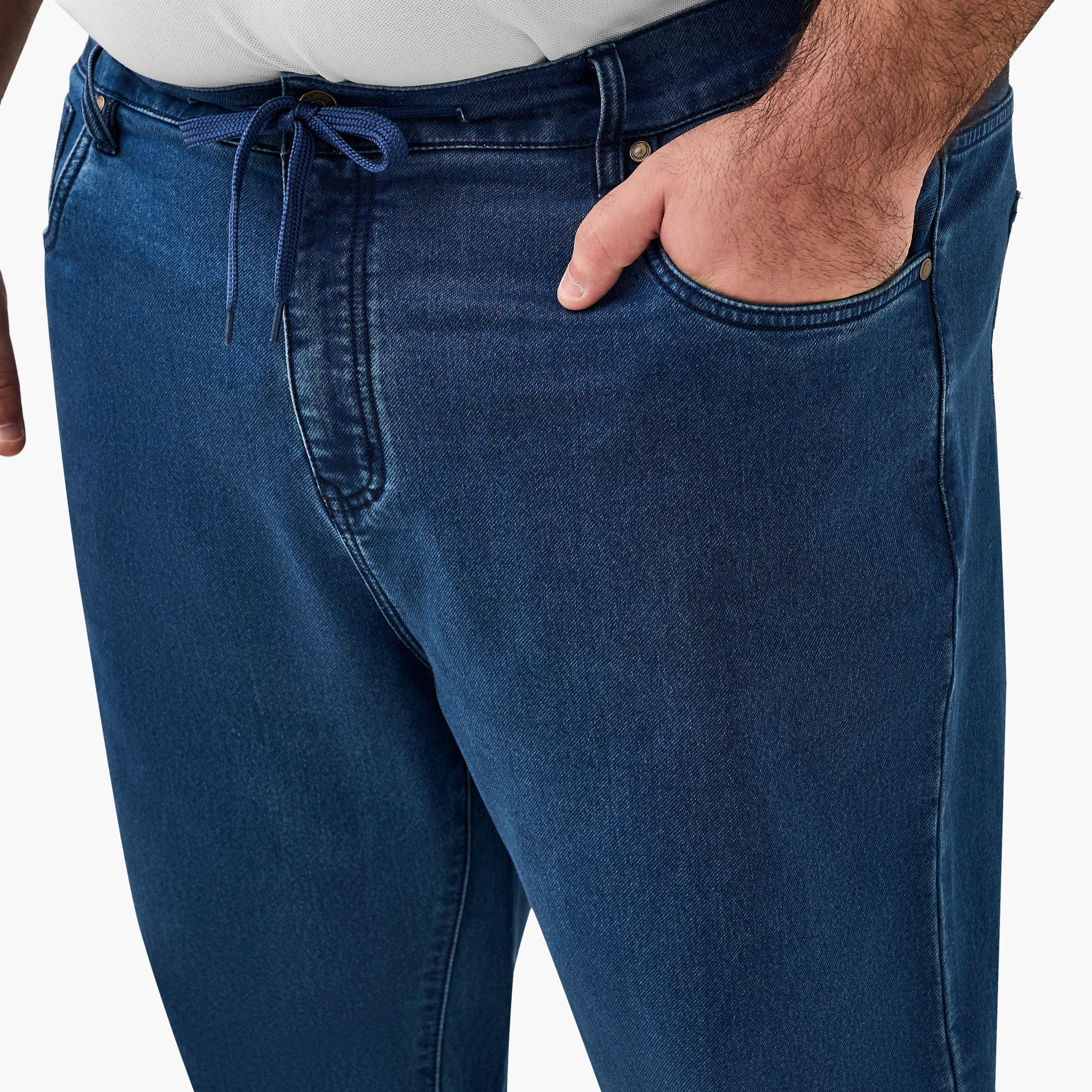 Men Regular Fit Flexi Waist Jeans-men-clothing-bottoms-jeans-image-4