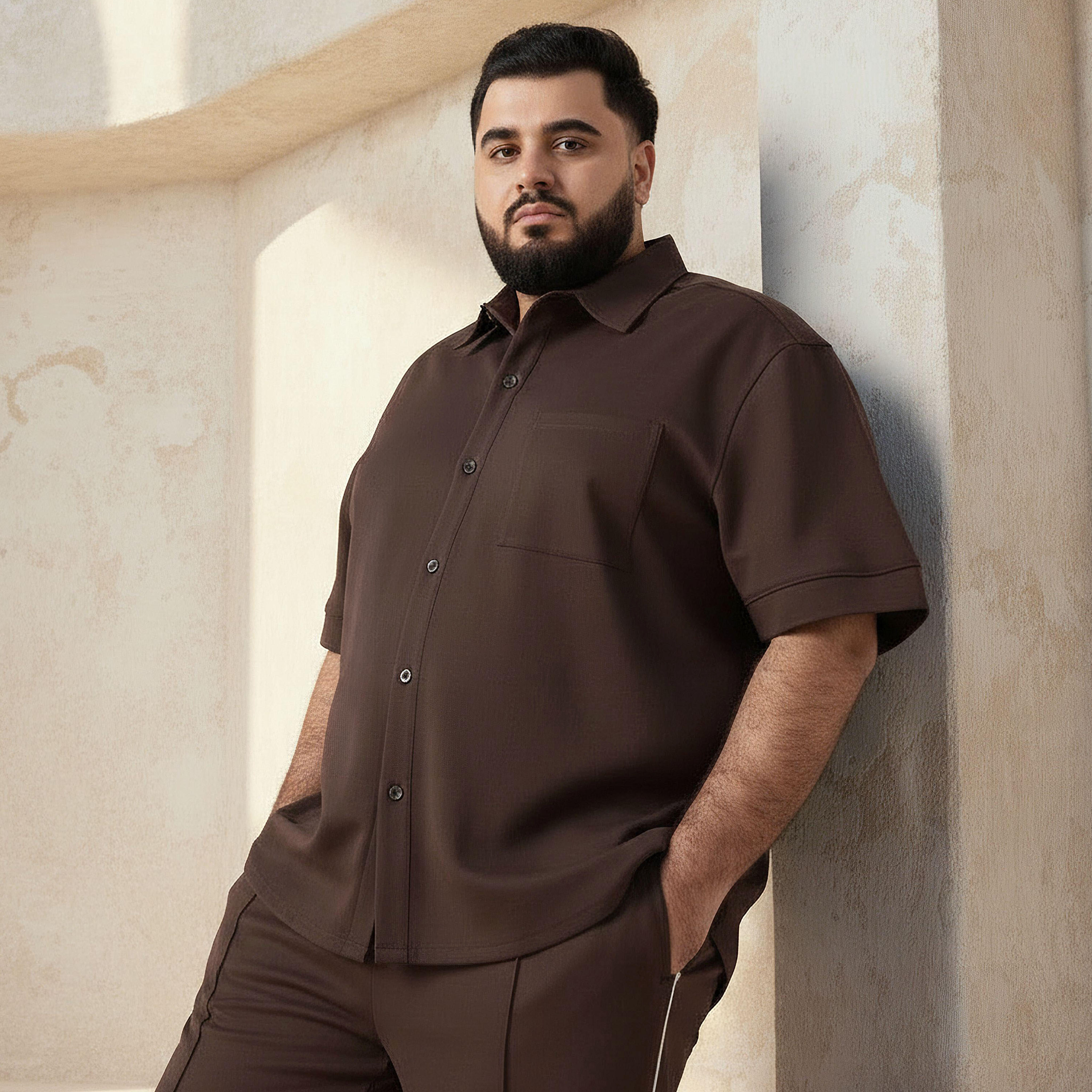 قميص رجالي بياقة وقصة عادية وأكمام قصيرة-men-clothing-shirts-image-1