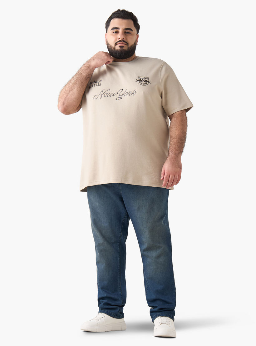 Men Regular Fit Round Neck Short Sleeve Red Bull New York Print T-shirt-men-clothing-tshirtsandpolos-tshirts-image-3