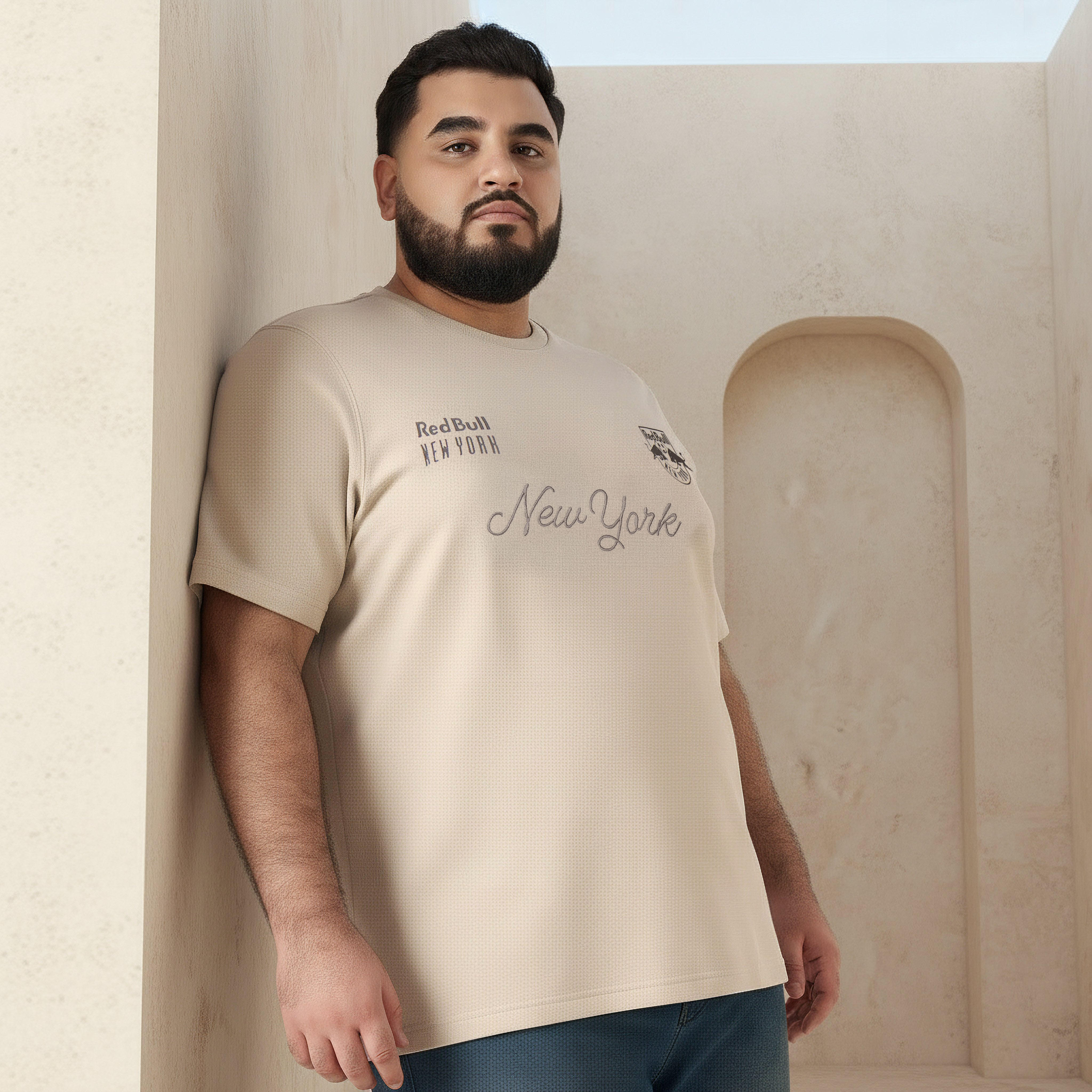 Men Regular Fit Round Neck Short Sleeve Red Bull New York Print T-shirt-men-clothing-tshirtsandpolos-tshirts-image-1