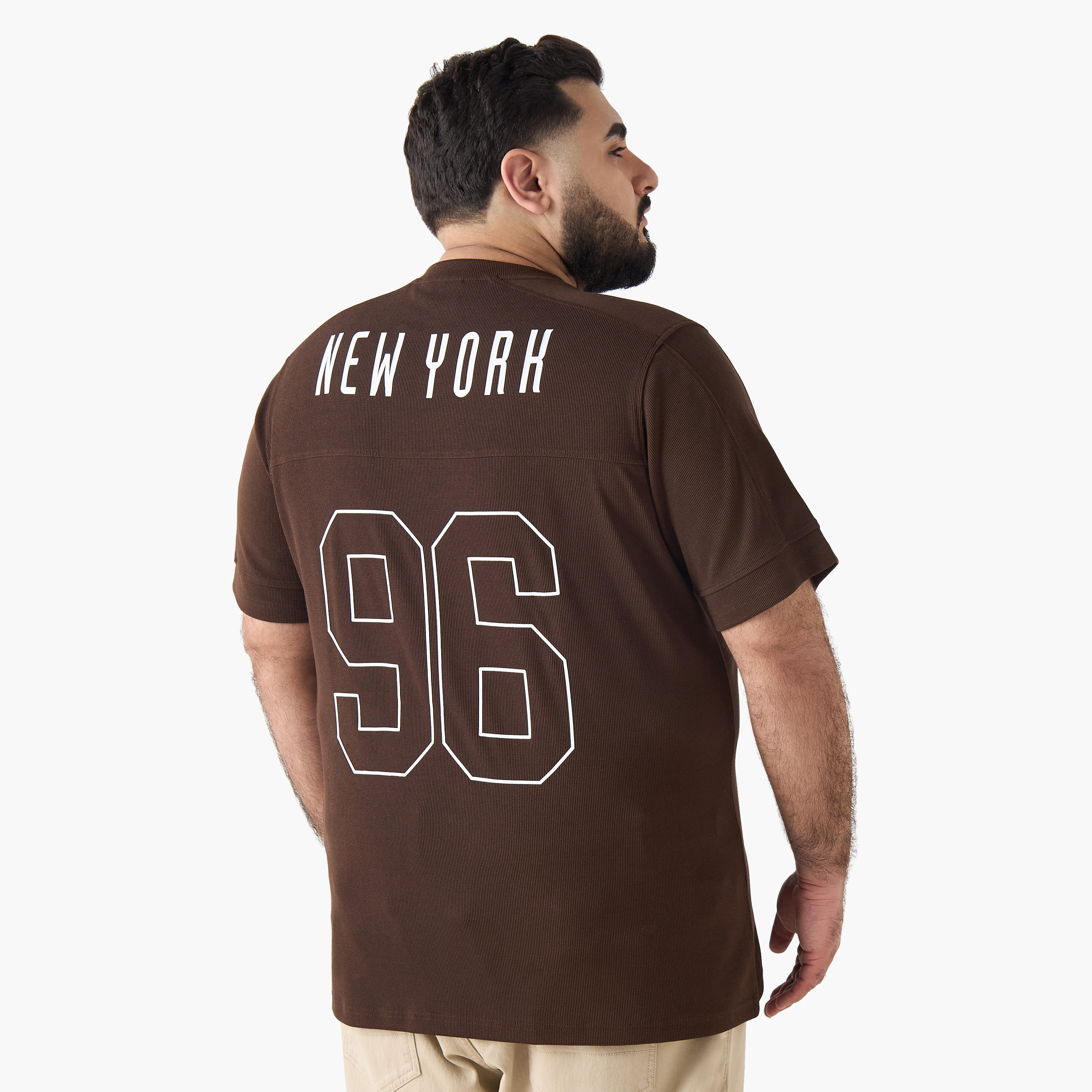 Men Regular Fit V-neck Short Sleeve Red Bull New York Print T-shirt-men-clothing-tshirtsandpolos-tshirts-image-2