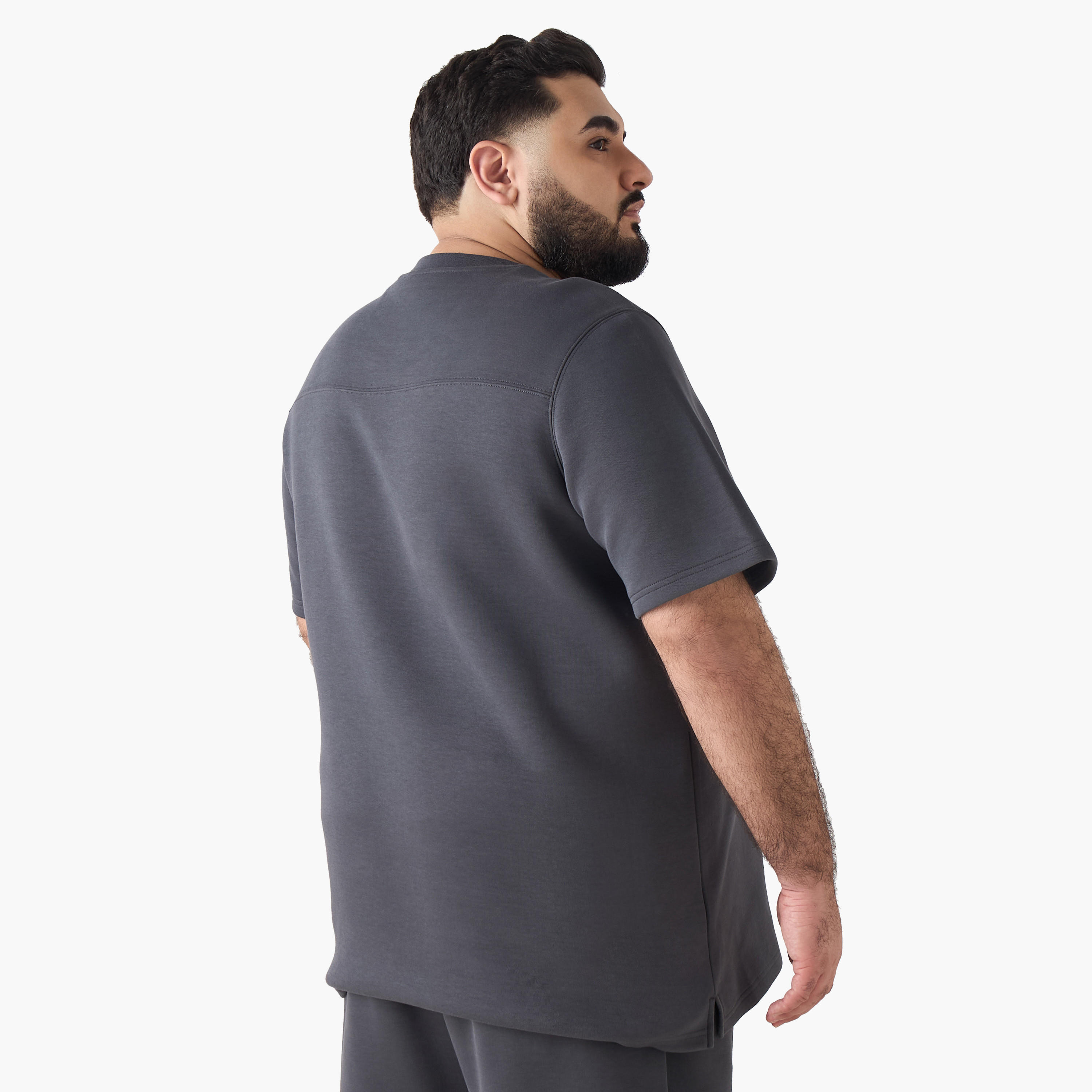 Men Regular Fit Crew Neck Short Sleeve Embossed T-shirt-men-clothing-coordsets-image-5