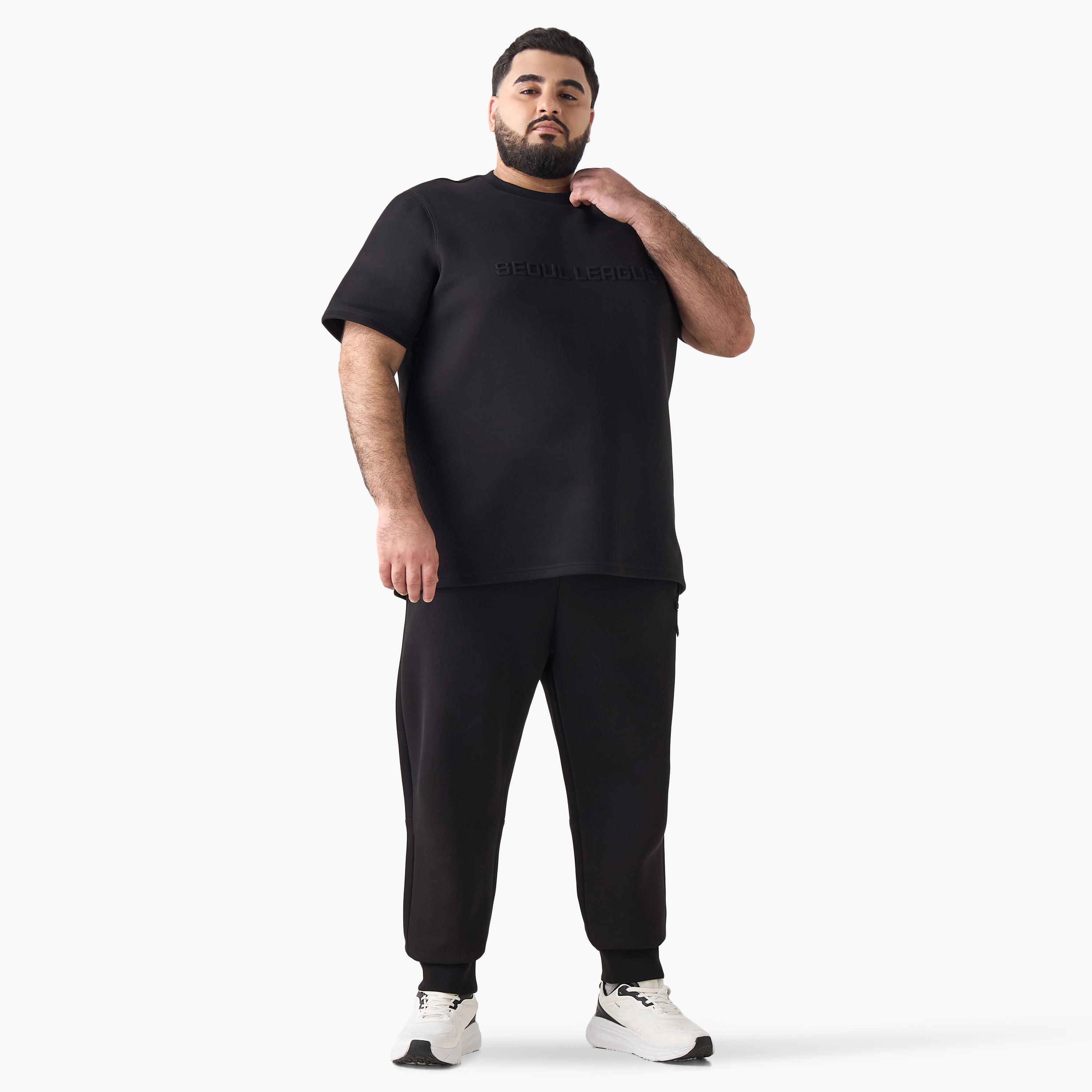 Men Regular Fit Crew Neck Short Sleeve Embossed T-shirt-men-clothing-tshirtsandpolos-tshirts-image-3