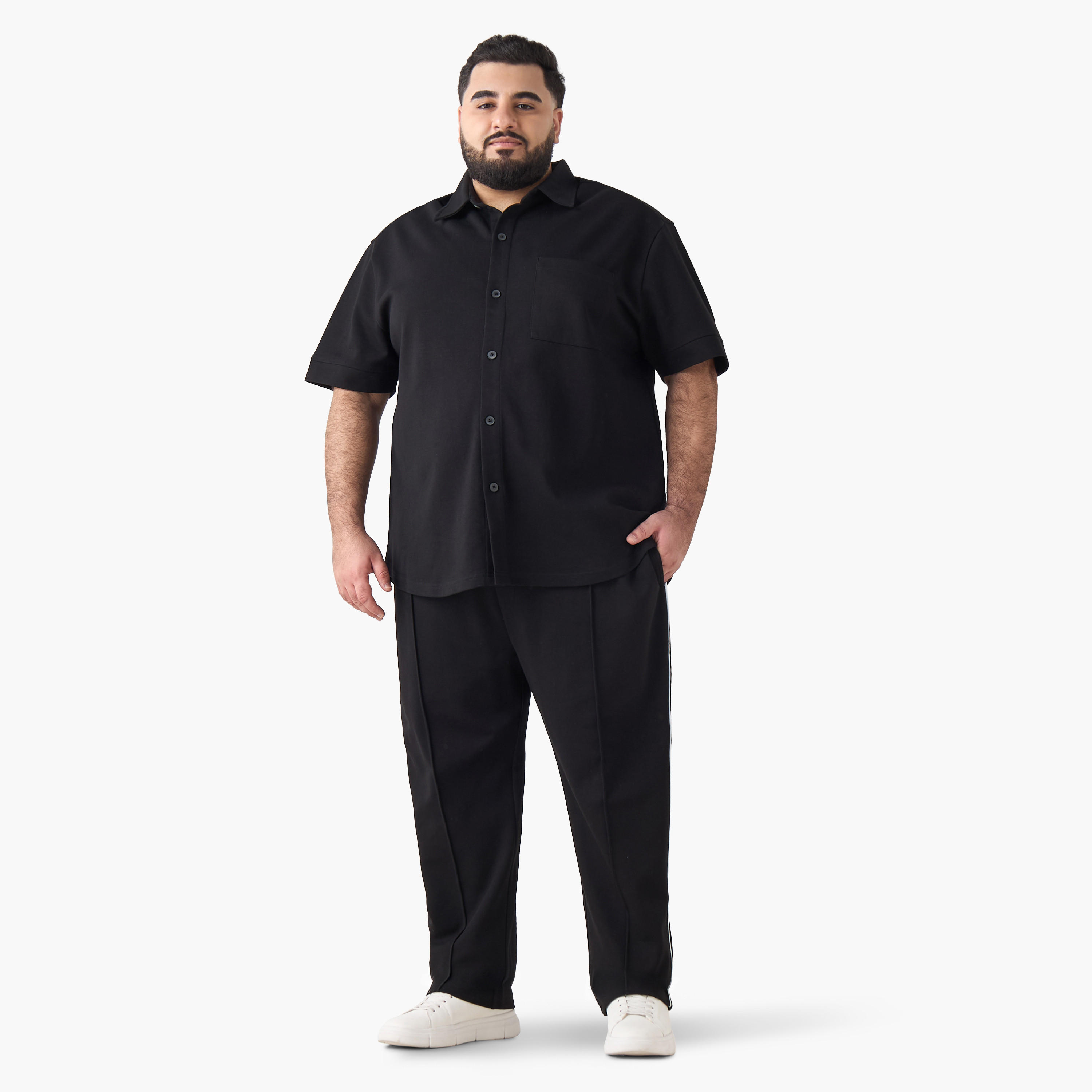 Men Regular Fit Collared Short Sleeve Shirt-men-clothing-shirts-image-3