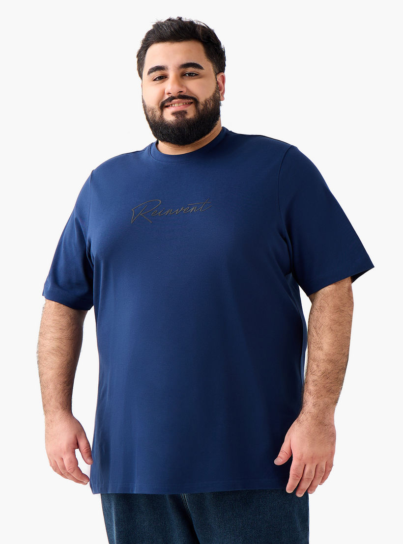 Men Regular Fit Crew Neck Short Sleeves Slogan Print T-shirt-men-clothing-tshirtsandpolos-tshirts-image-2
