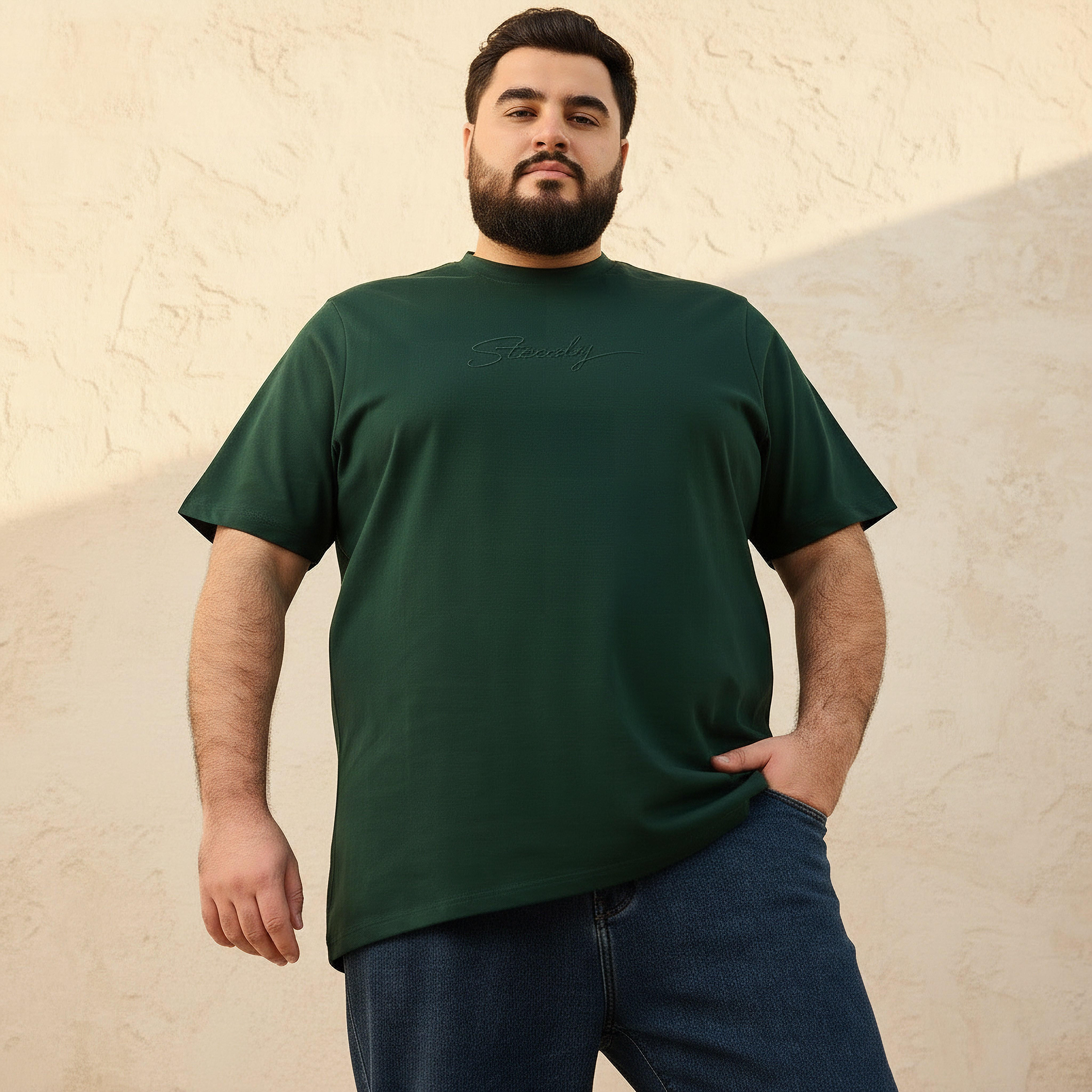 تيشيرت بقصة عادية وياقة ضيقة وأكمام قصيرة وطبعات للرجال-men-clothing-tshirtsandpolos-tshirts-image-1