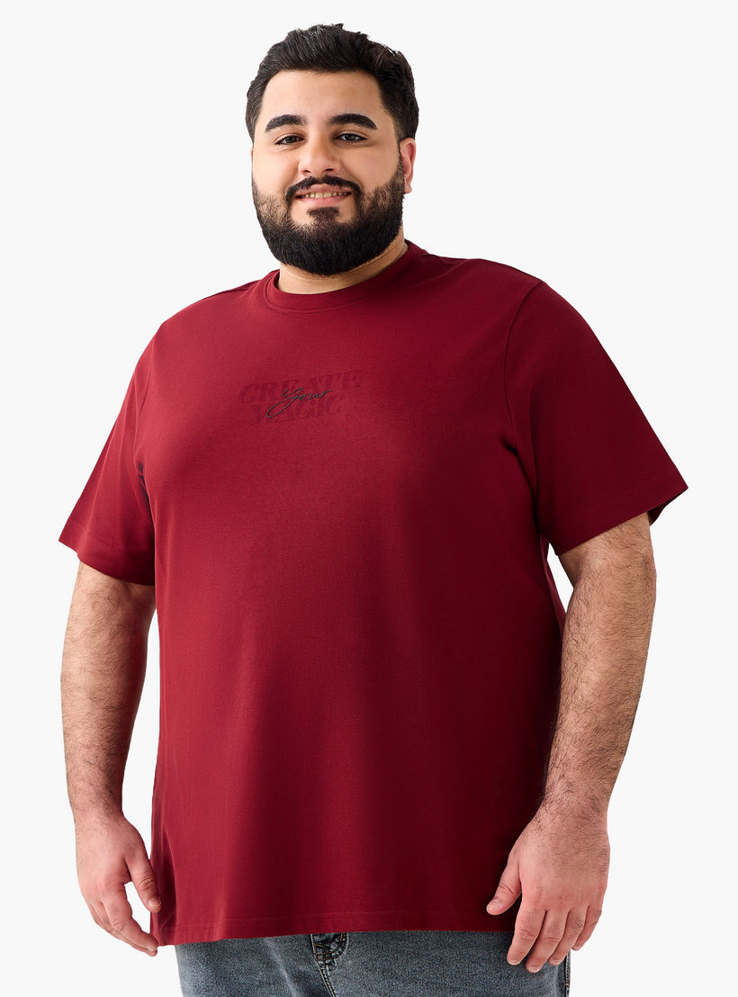 Men Regular Fit Crew Neck Short Sleeves Slogan Print T-shirt-men-clothing-tshirtsandpolos-tshirts-image-2