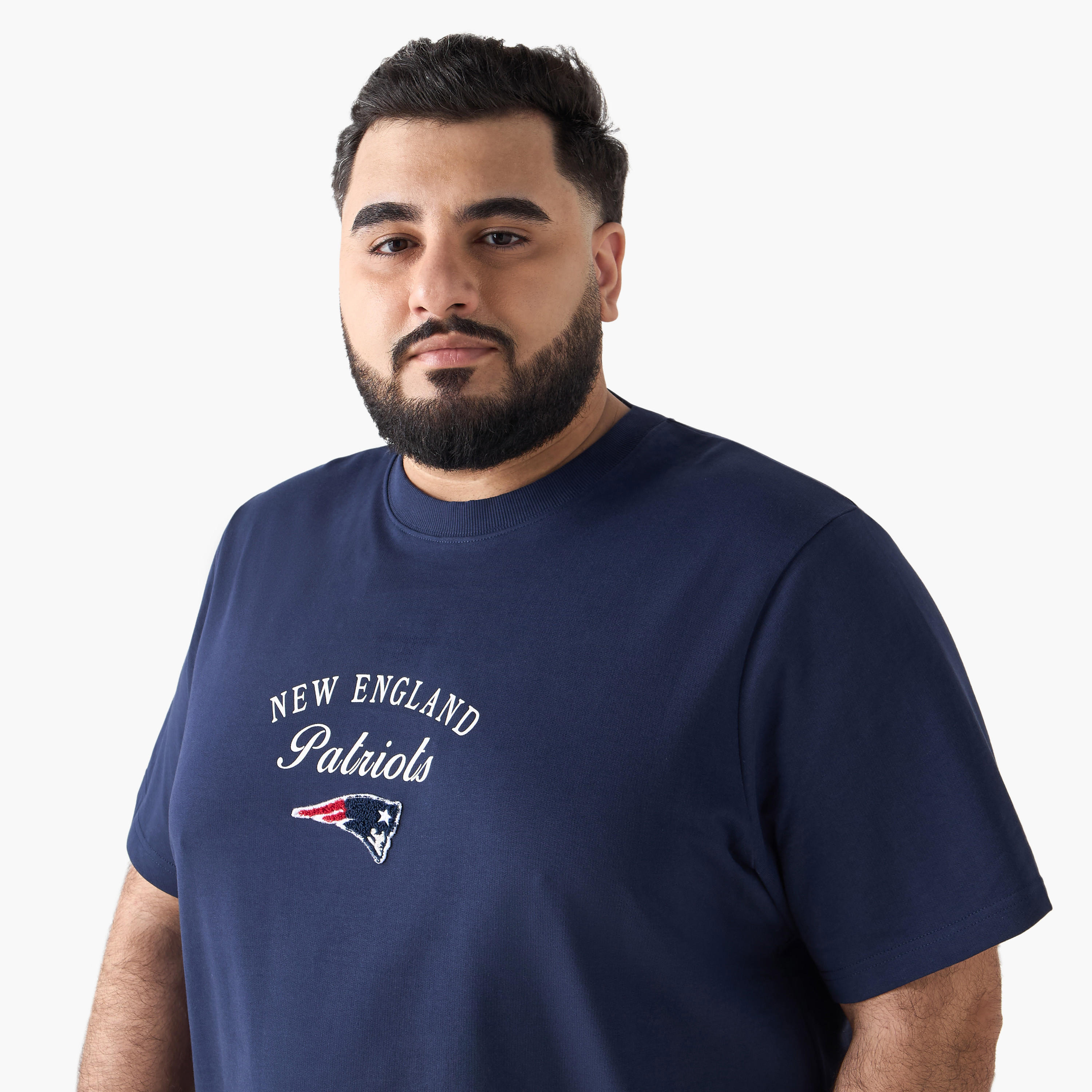 Men Regular Fit Crew Neck Short Sleeve New England Patriots Print T-shirt-men-clothing-tshirtsandpolos-tshirts-image-5