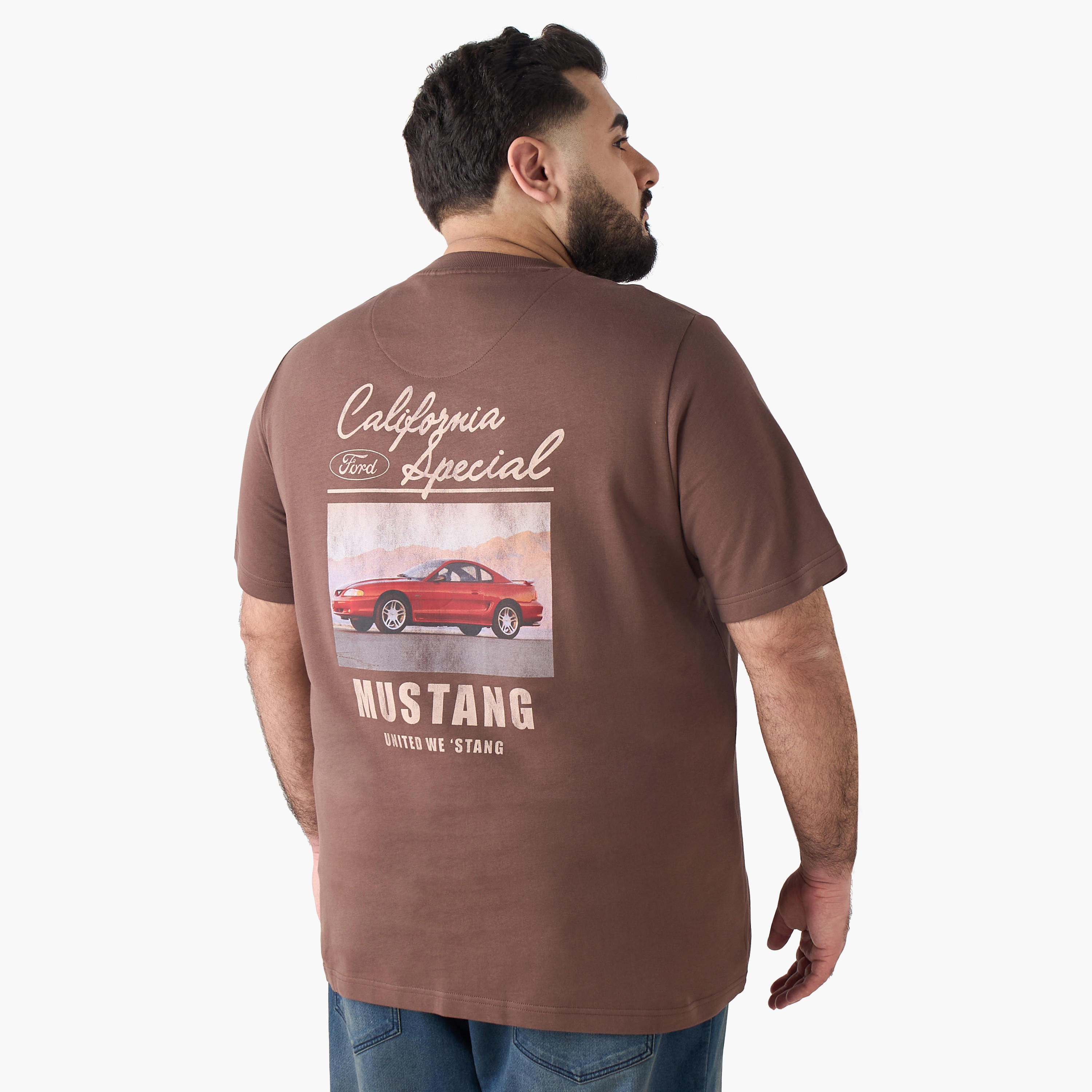Men Regular Fit Round Neck Short Sleeve Ford Mustang Print T-shirt-men-clothing-tshirtsandpolos-tshirts-image-4