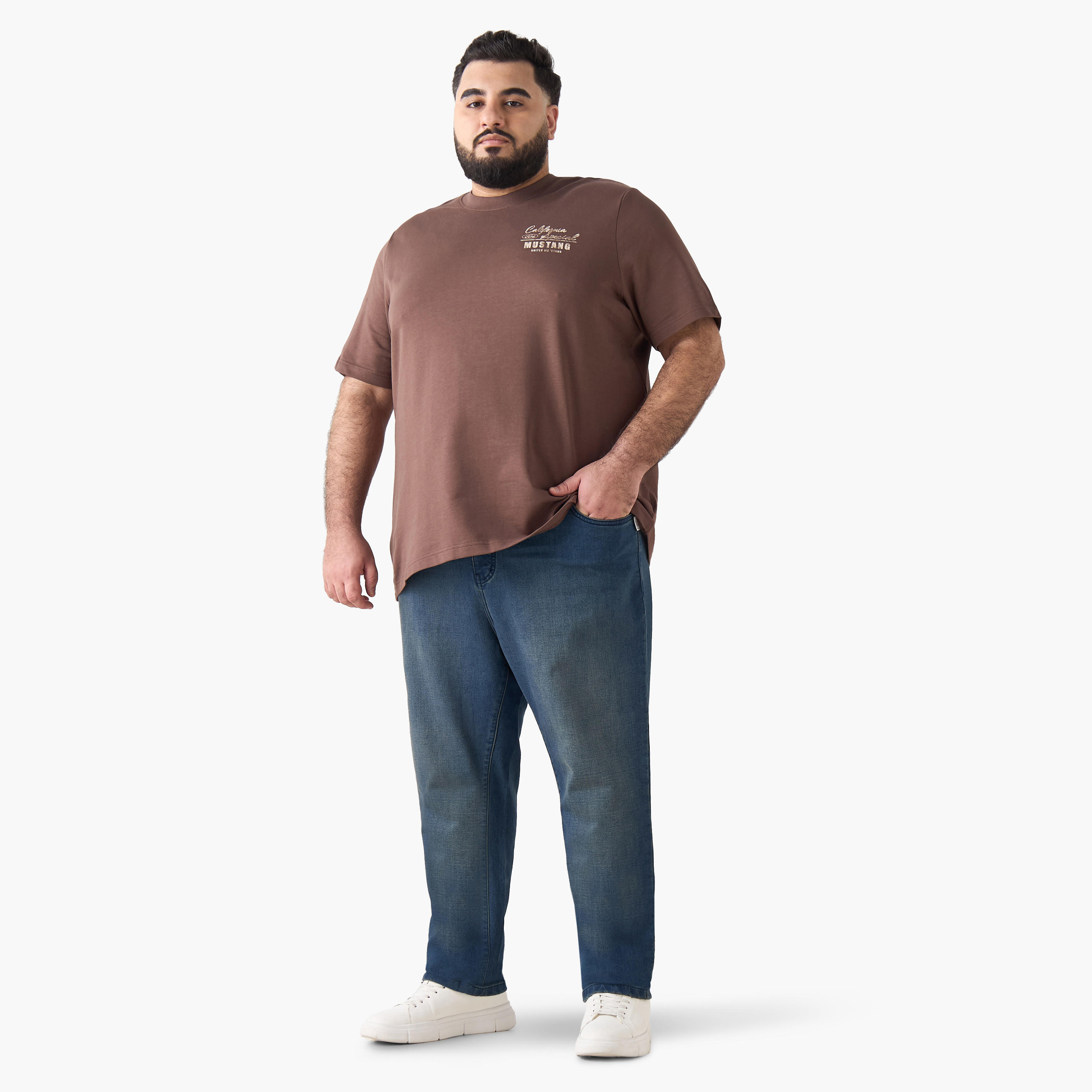 Men Regular Fit Round Neck Short Sleeve Ford Mustang Print T-shirt-men-clothing-tshirtsandpolos-tshirts-image-3