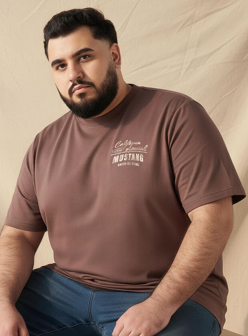 Men Regular Fit Round Neck Short Sleeve Ford Mustang Print T-shirt-men-clothing-tshirtsandpolos-tshirts-image-1