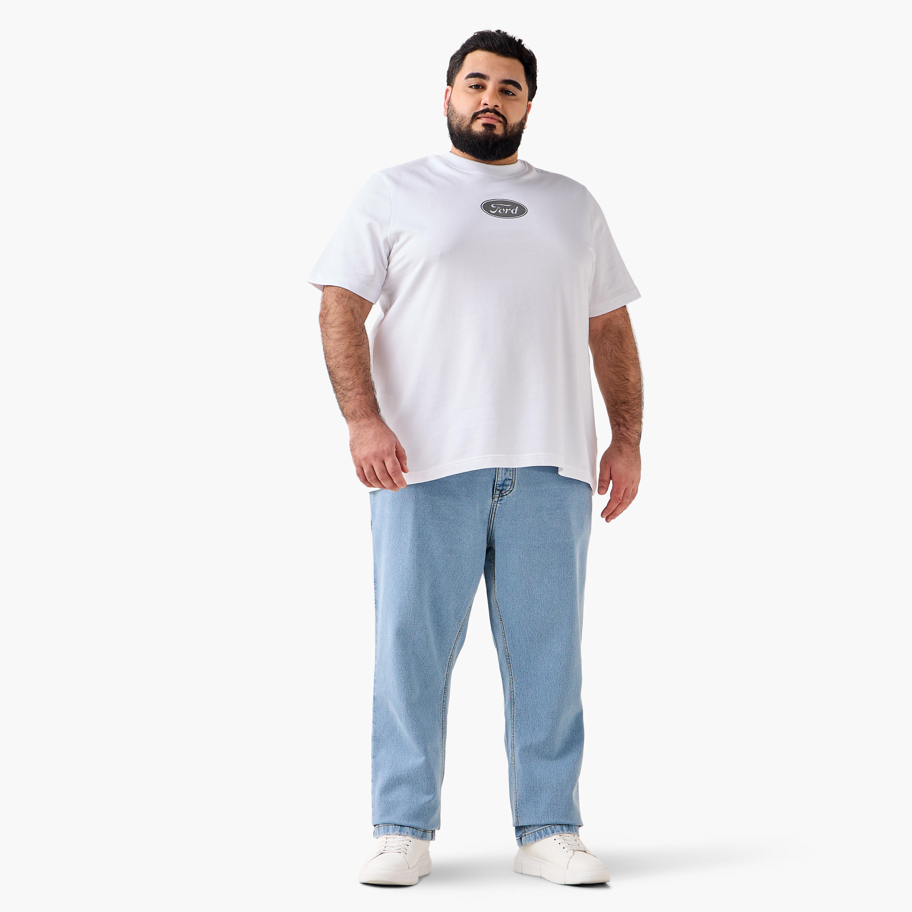 Men Regular Fit Crew Neck Short Sleeves Ford Mustang Print T-shirt-men-clothing-tshirtsandpolos-tshirts-image-3