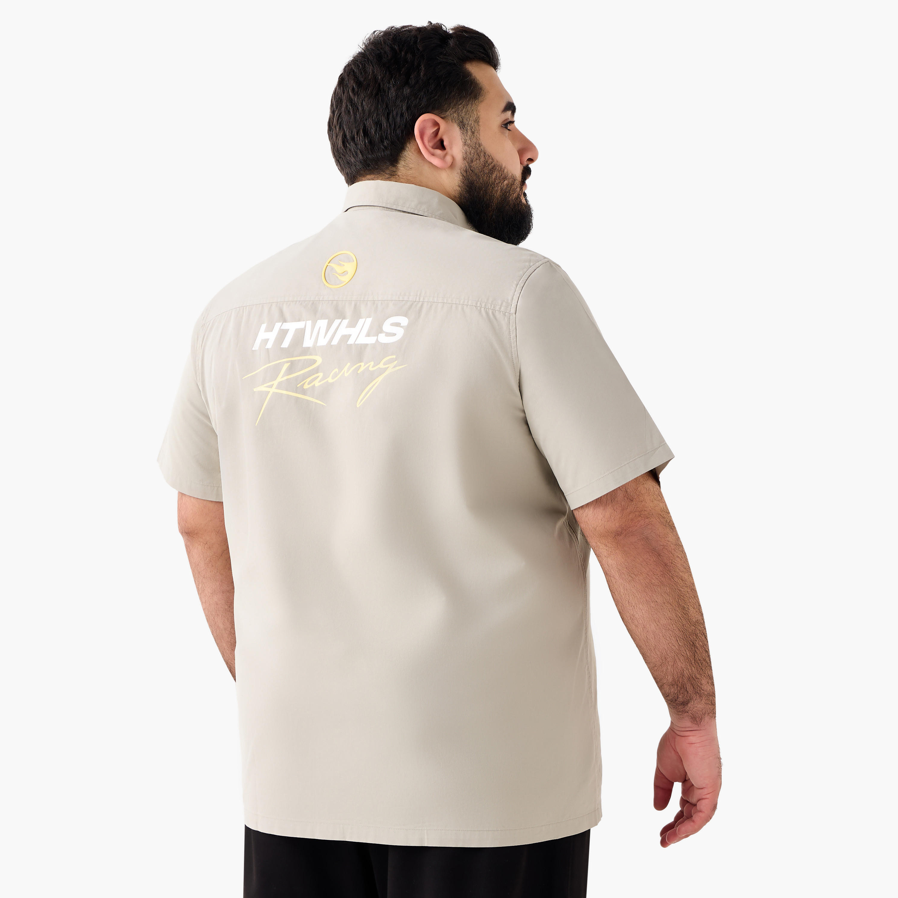 قميص بأكمام قصيرة وطبعات وقصة عادية للرجال-men-clothing-shirts-image-3