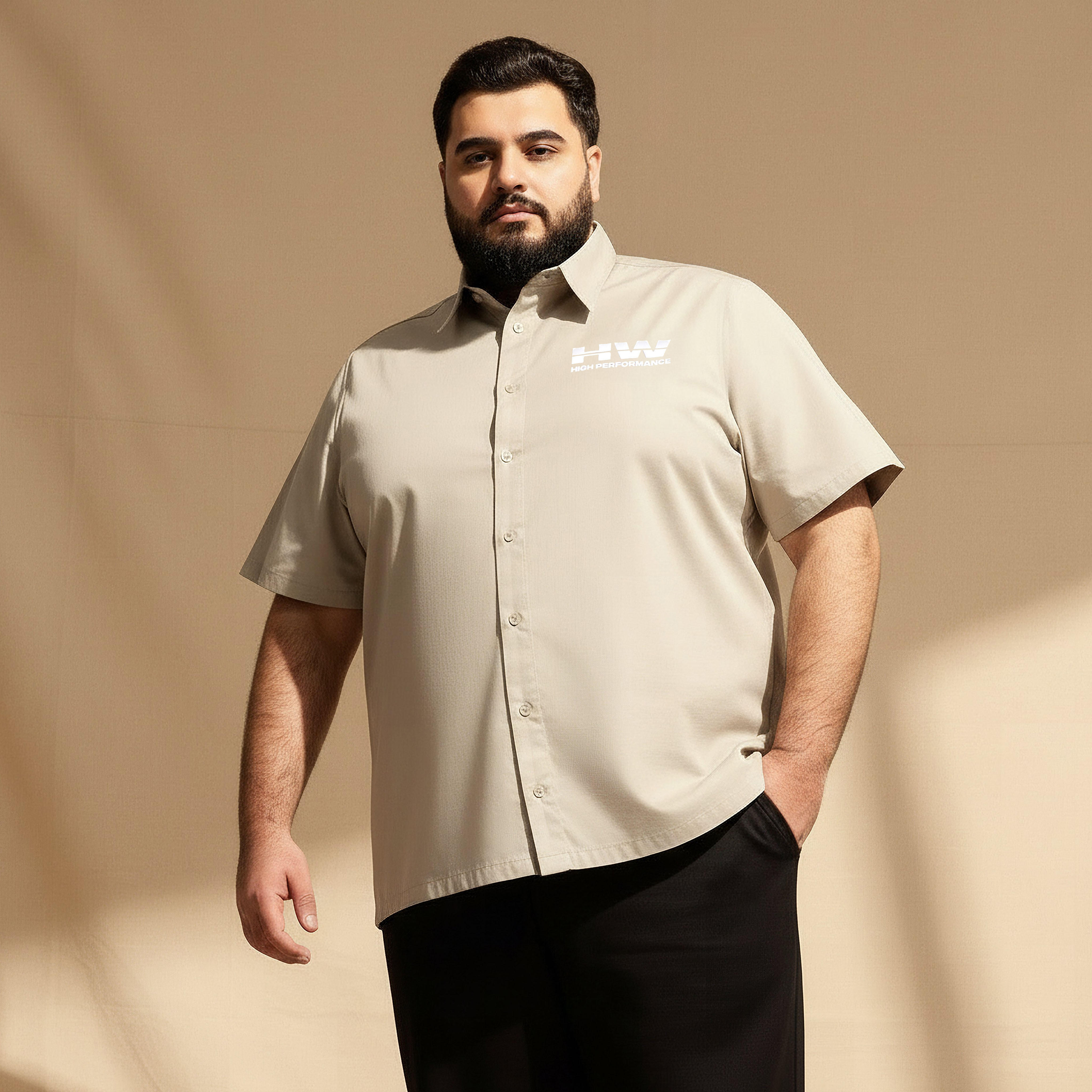 قميص بأكمام قصيرة وطبعات وقصة عادية للرجال-men-clothing-shirts-image-6