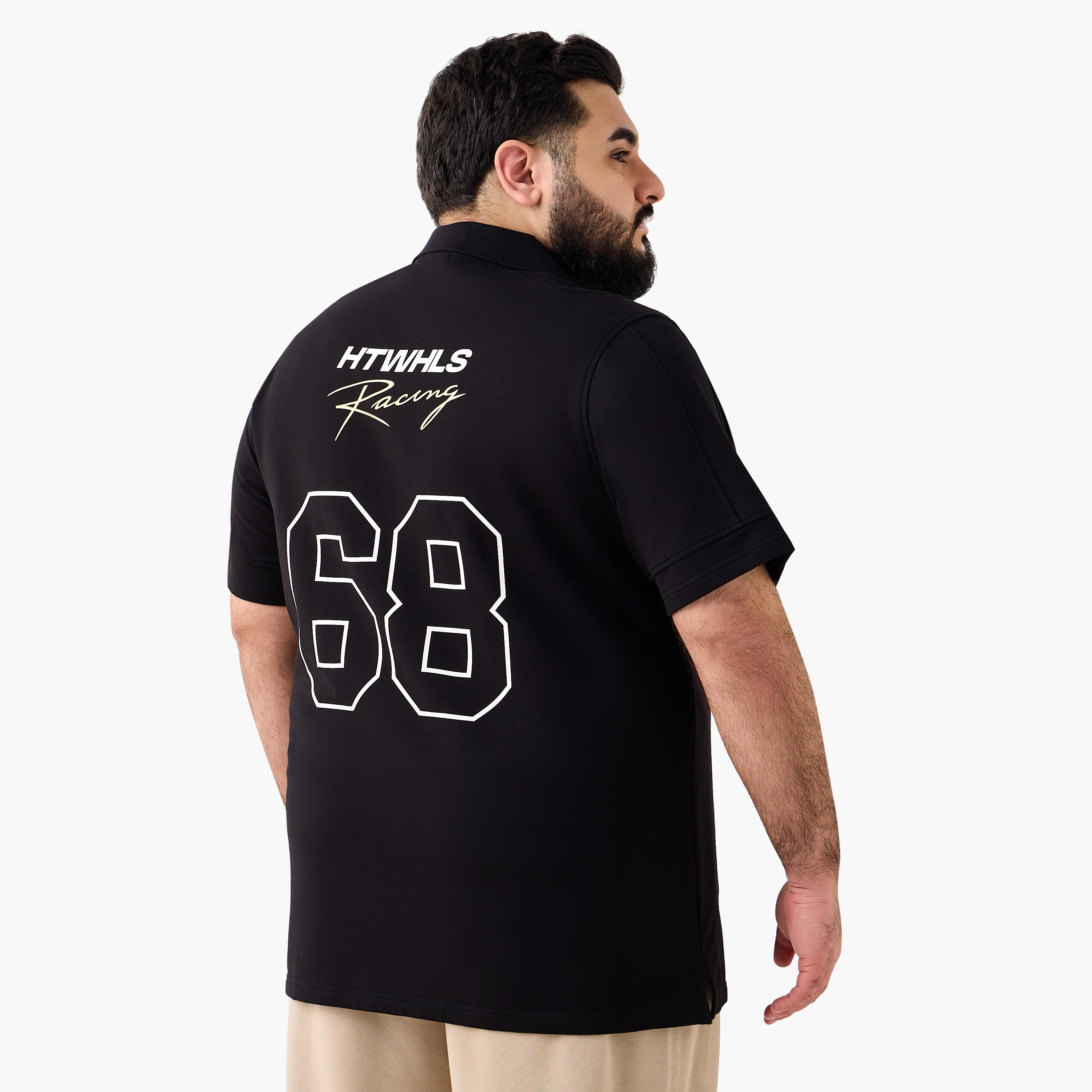 Men Short Sleeve Hot Wheels Print Polo T-shirt-men-clothing-tshirtsandpolos-polos-image-2