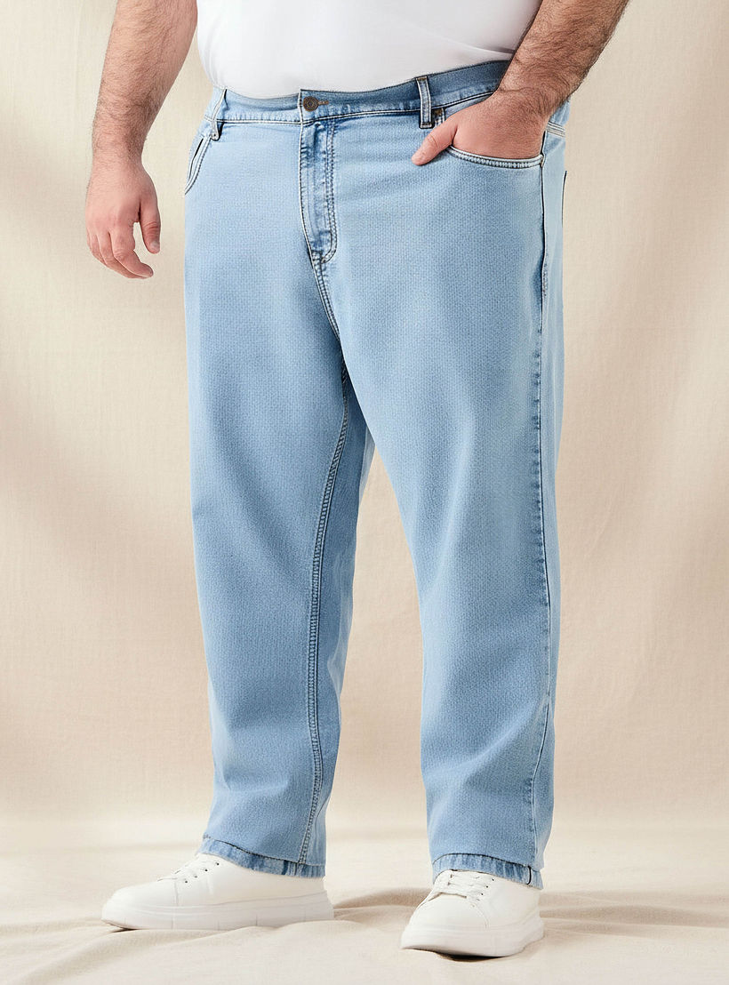 Men Relaxed Fit Stretchable Jeans-men-clothing-bottoms-jeans-image-1