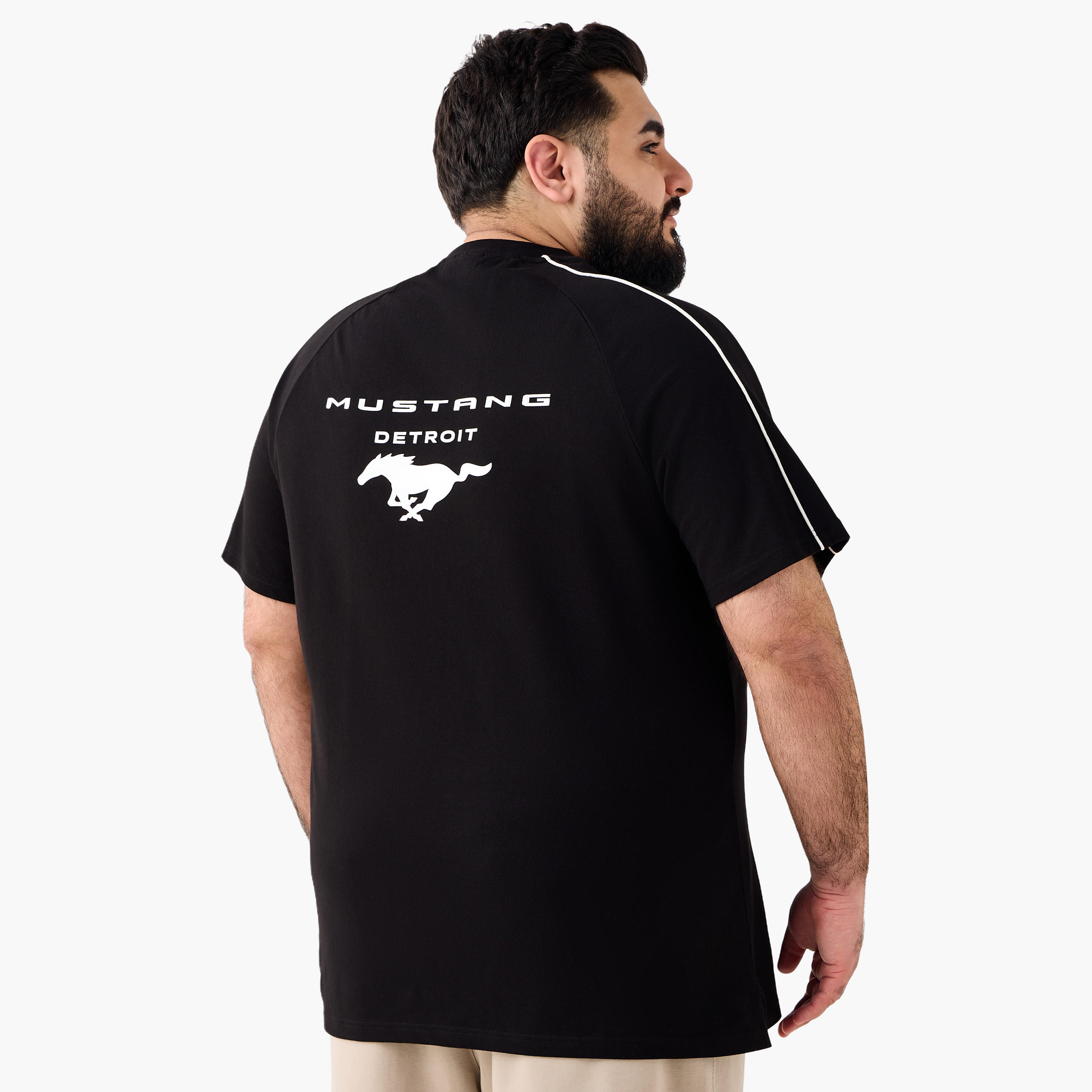 Men Regular Fit Crew Neck Short Sleeves Mustang Ford Print T-shirt-men-clothing-tshirtsandpolos-tshirts-image-4