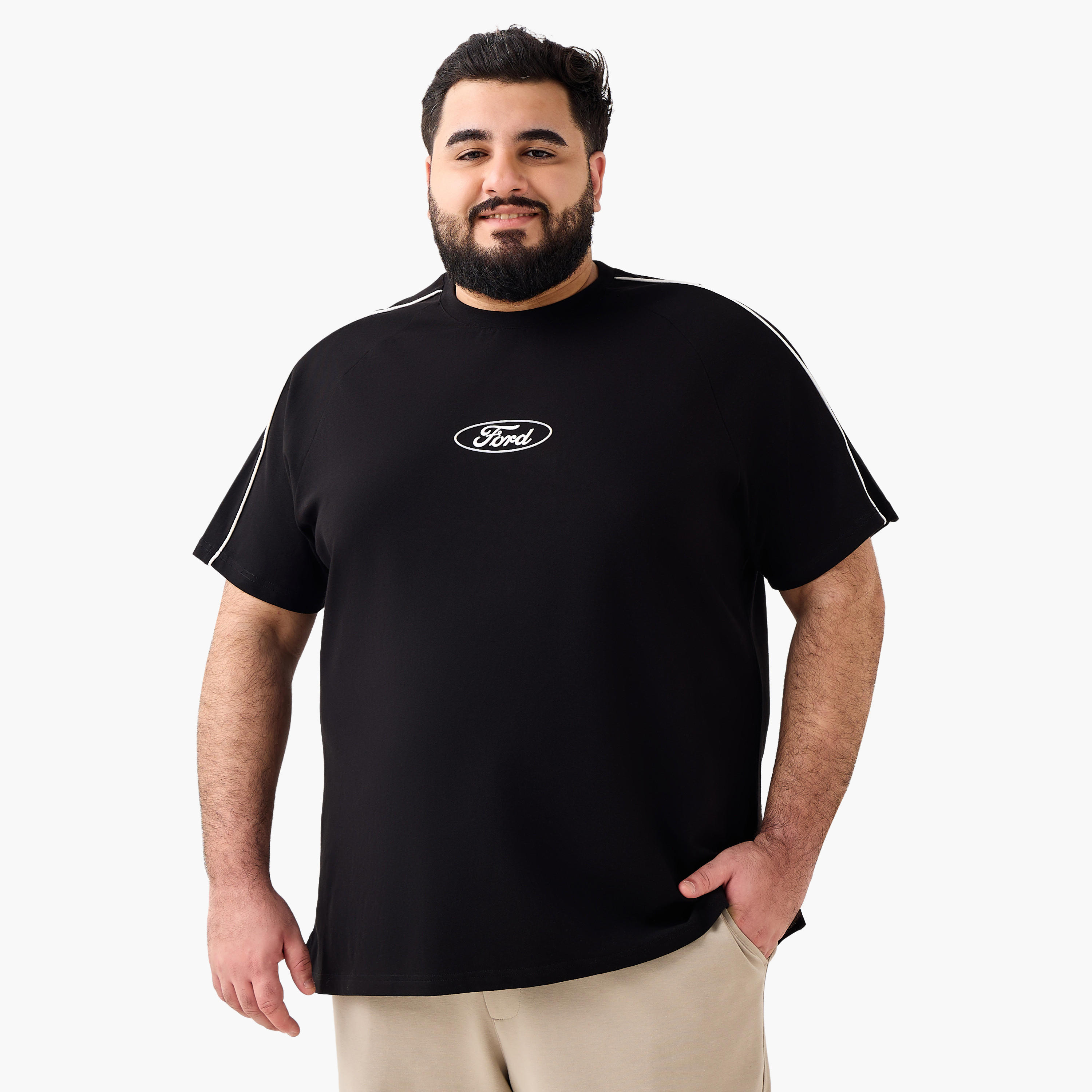 Men Regular Fit Crew Neck Short Sleeves Mustang Ford Print T-shirt-men-clothing-tshirtsandpolos-tshirts-image-2