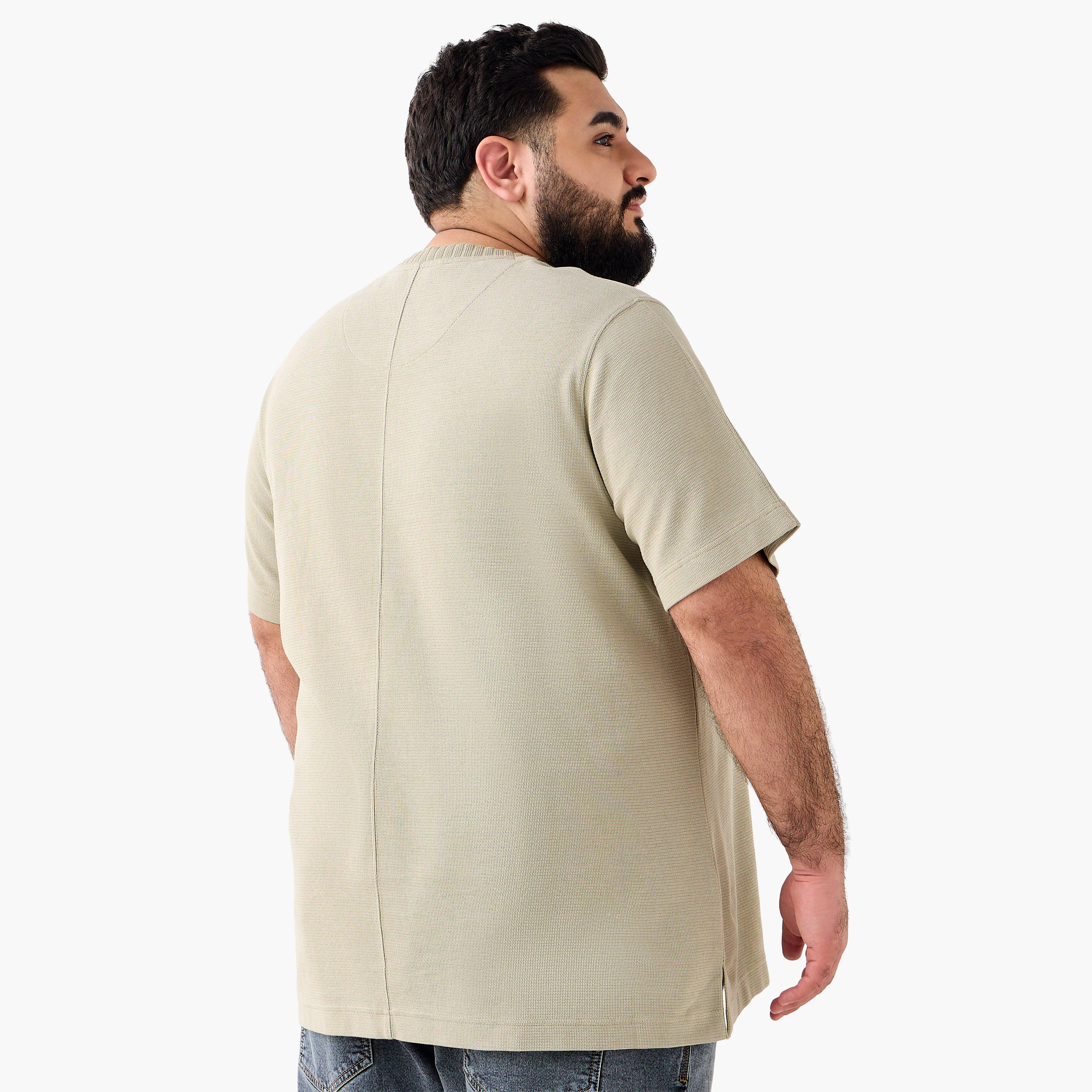 Men Regular Fit Crew Neck Short Sleeves Slogan Embroidered T-shirt-men-clothing-tshirtsandpolos-tshirts-image-4