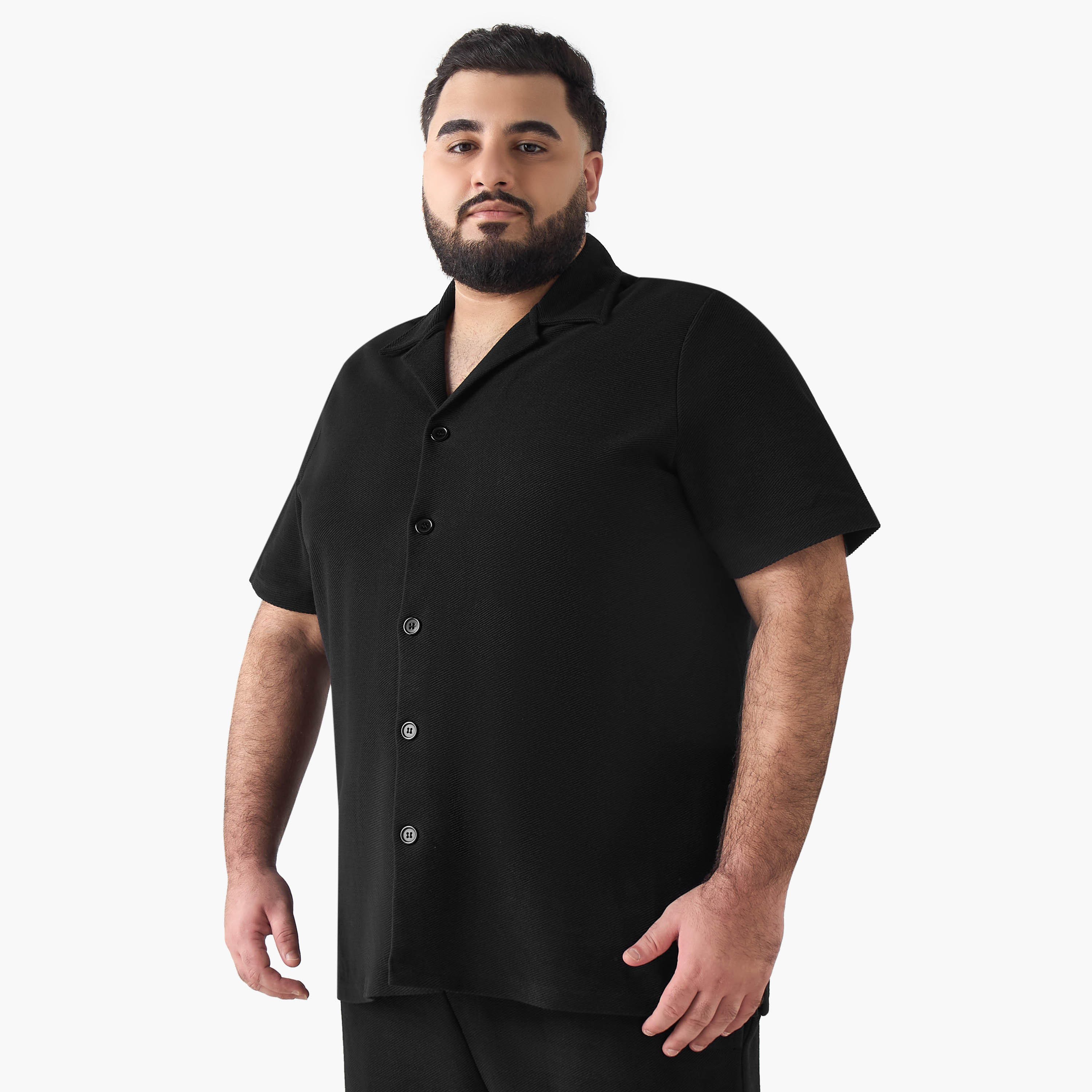 قميص رجالي بأكمام قصيرة وياقة وقصة عادية-men-clothing-shirts-image-2