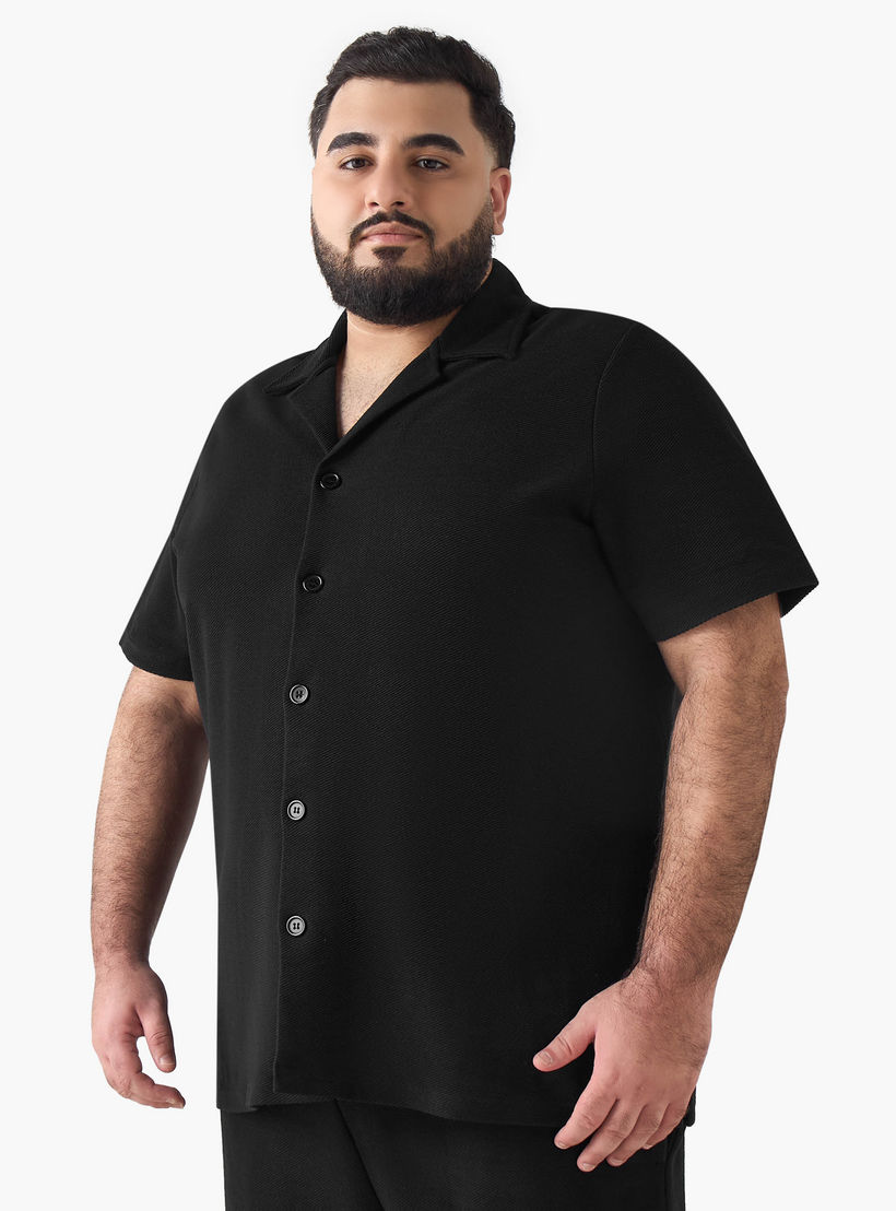 قميص رجالي بأكمام قصيرة وياقة وقصة عادية-men-clothing-shirts-image-2