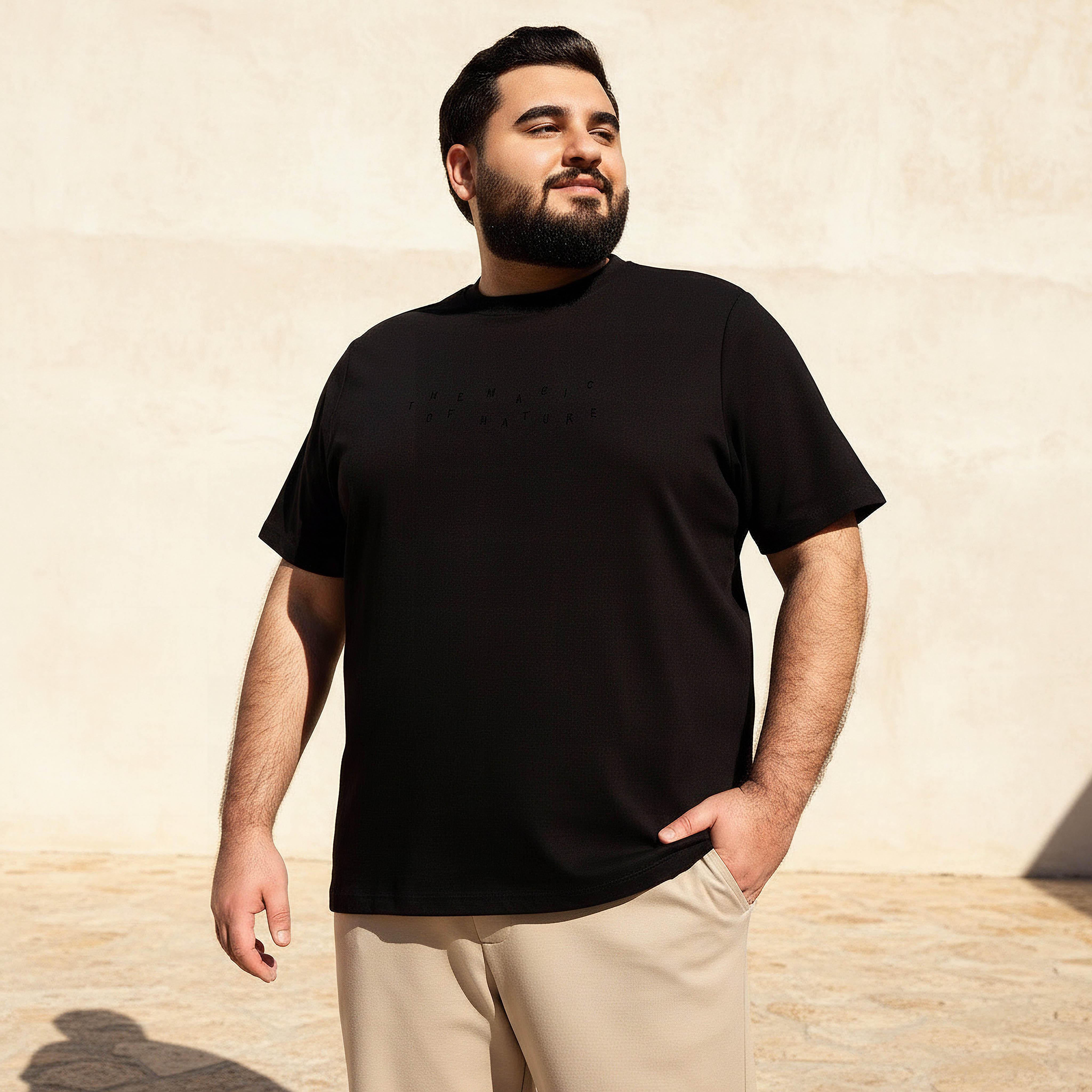 Men Regular Fit Crew Neck Short Sleeves Graphic Embossed T-shirt-men-clothing-tshirtsandpolos-tshirts-image-1