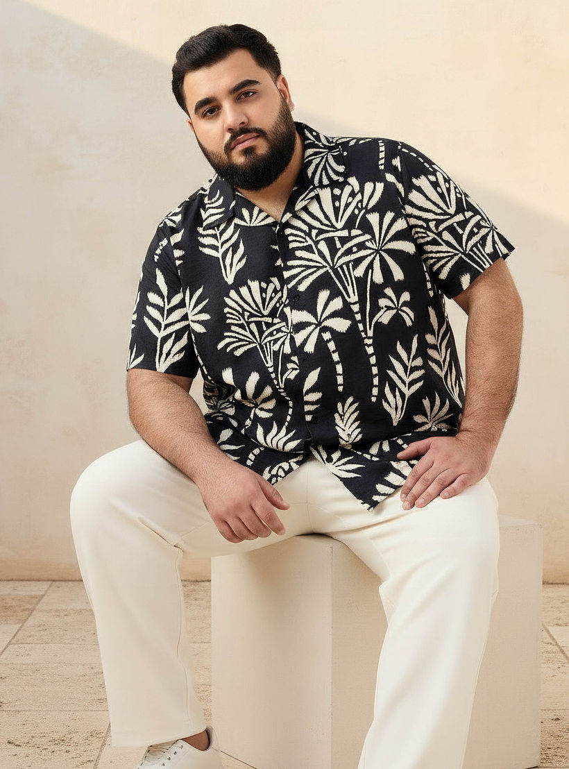 قميص رجالي بطبعات وياقة كامب وأكمام قصيرة-men-clothing-shirts-image-6