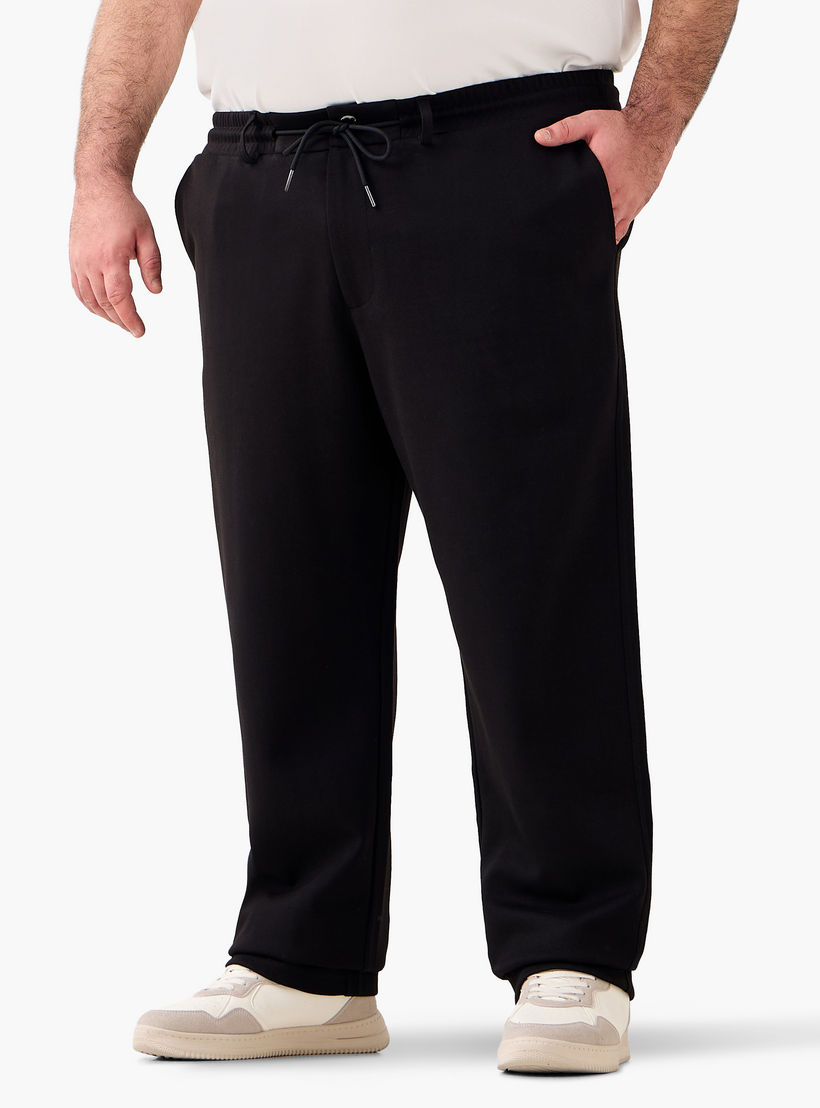 Men Regular Fit Joggers with Pockets-men-clothing-bottoms-joggers-image-2