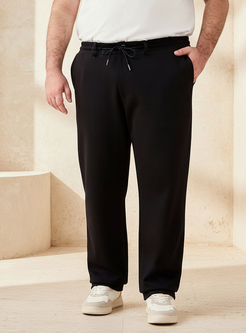 Men Regular Fit Joggers with Pockets-men-clothing-bottoms-joggers-image-1
