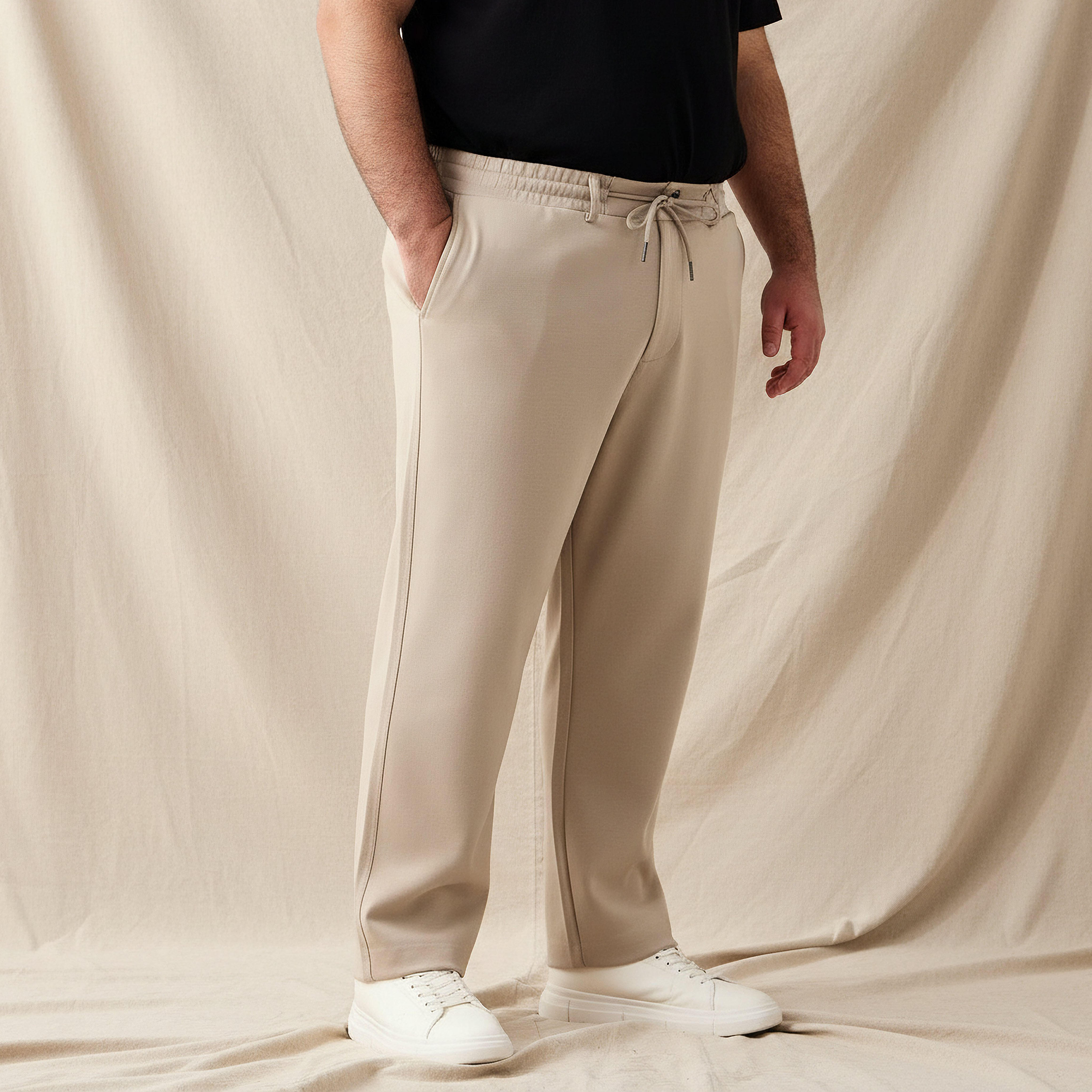 Men Regular Fit Joggers with Pockets-men-clothing-bottoms-joggers-image-1