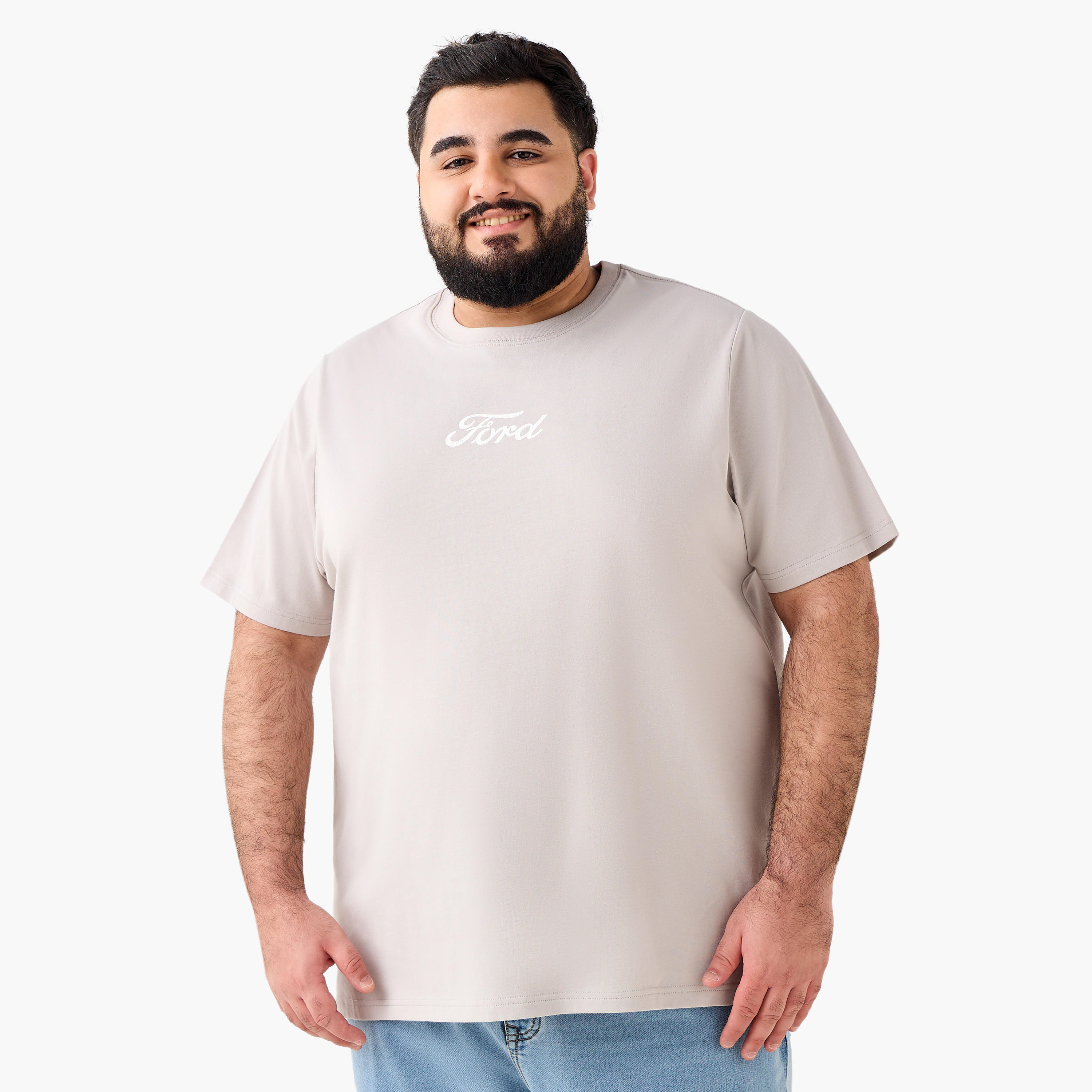Men Regular Fit Crew Neck Short Sleeves Mustang Ford Print T-shirt-men-clothing-tshirtsandpolos-tshirts-image-2
