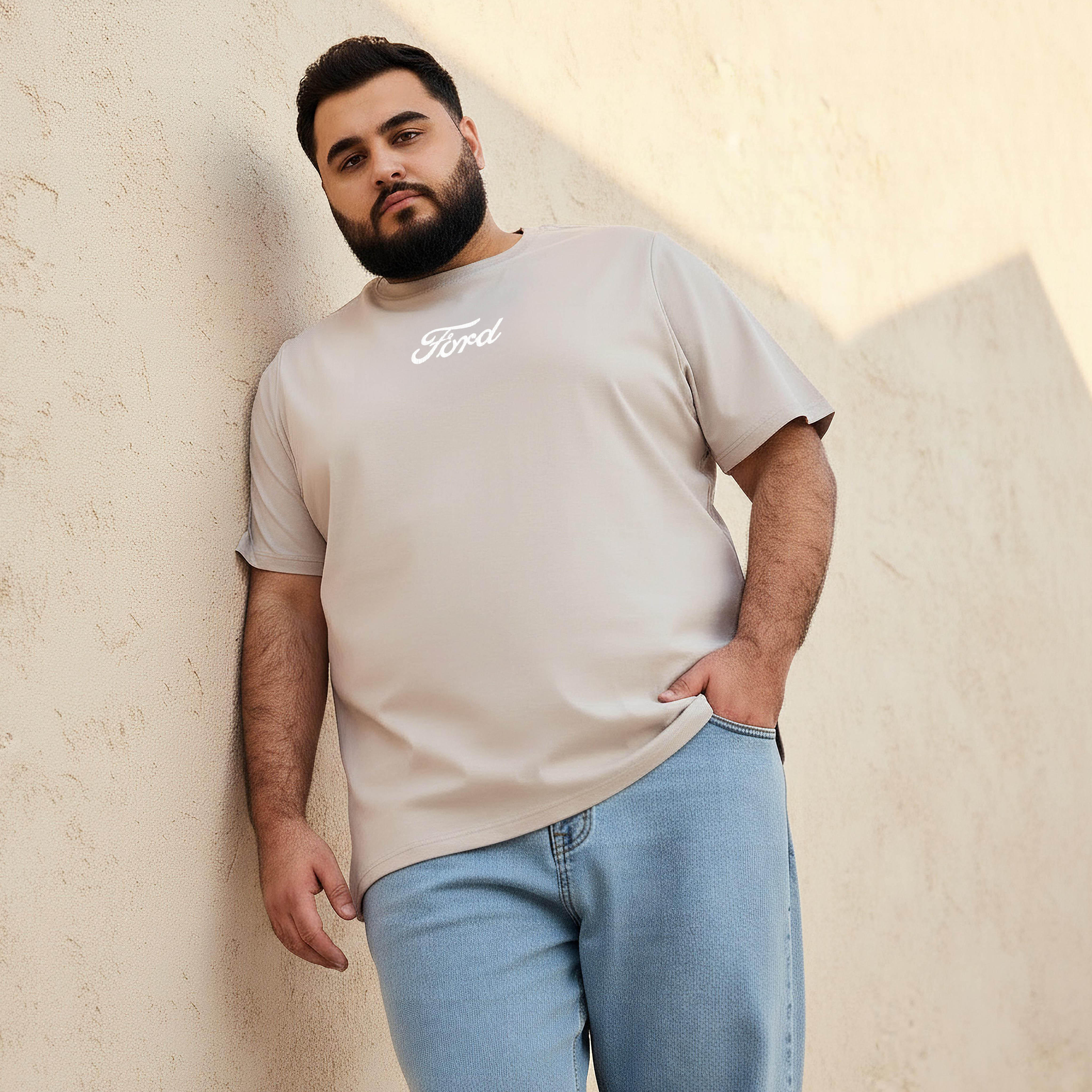 Men Regular Fit Crew Neck Short Sleeves Mustang Ford Print T-shirt-men-clothing-tshirtsandpolos-tshirts-image-1