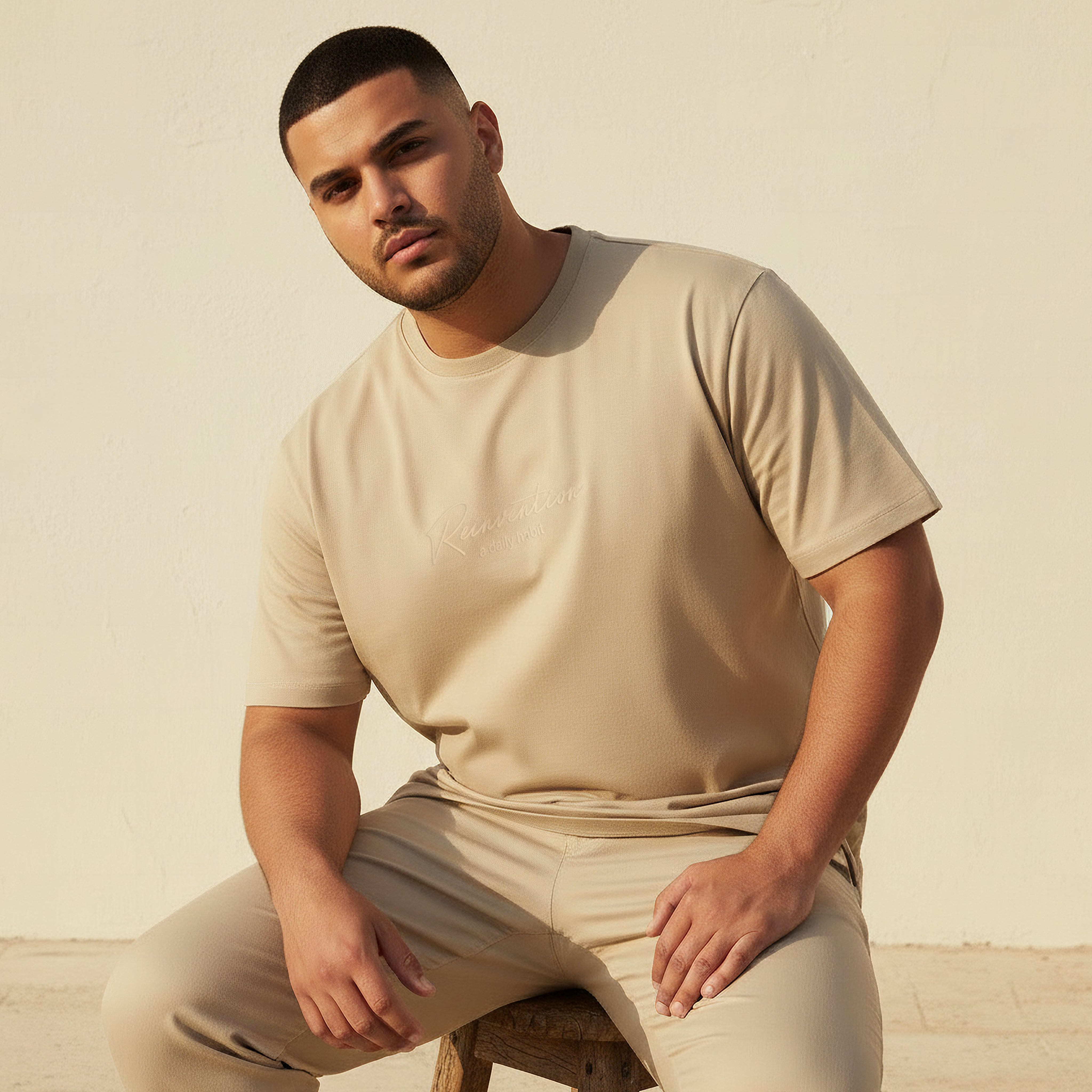 Men Regular Fit Crew Neck Short Sleeve Embossed T-shirt-men-clothing-tshirtsandpolos-tshirts-image-1