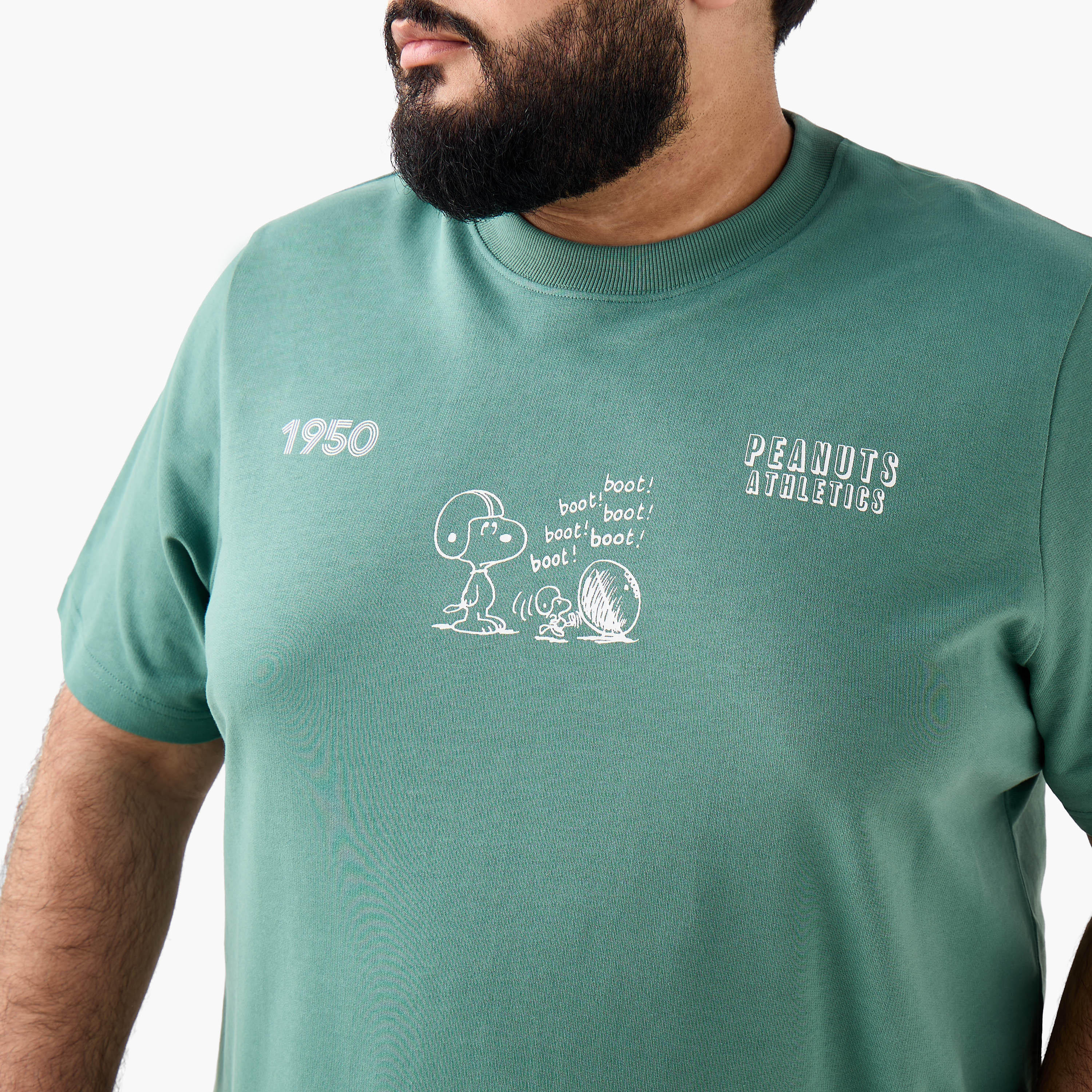 Men Regular Fit Crew Neck Short Sleeves Peanuts Print T-shirt-men-clothing-tshirtsandpolos-tshirts-image-7