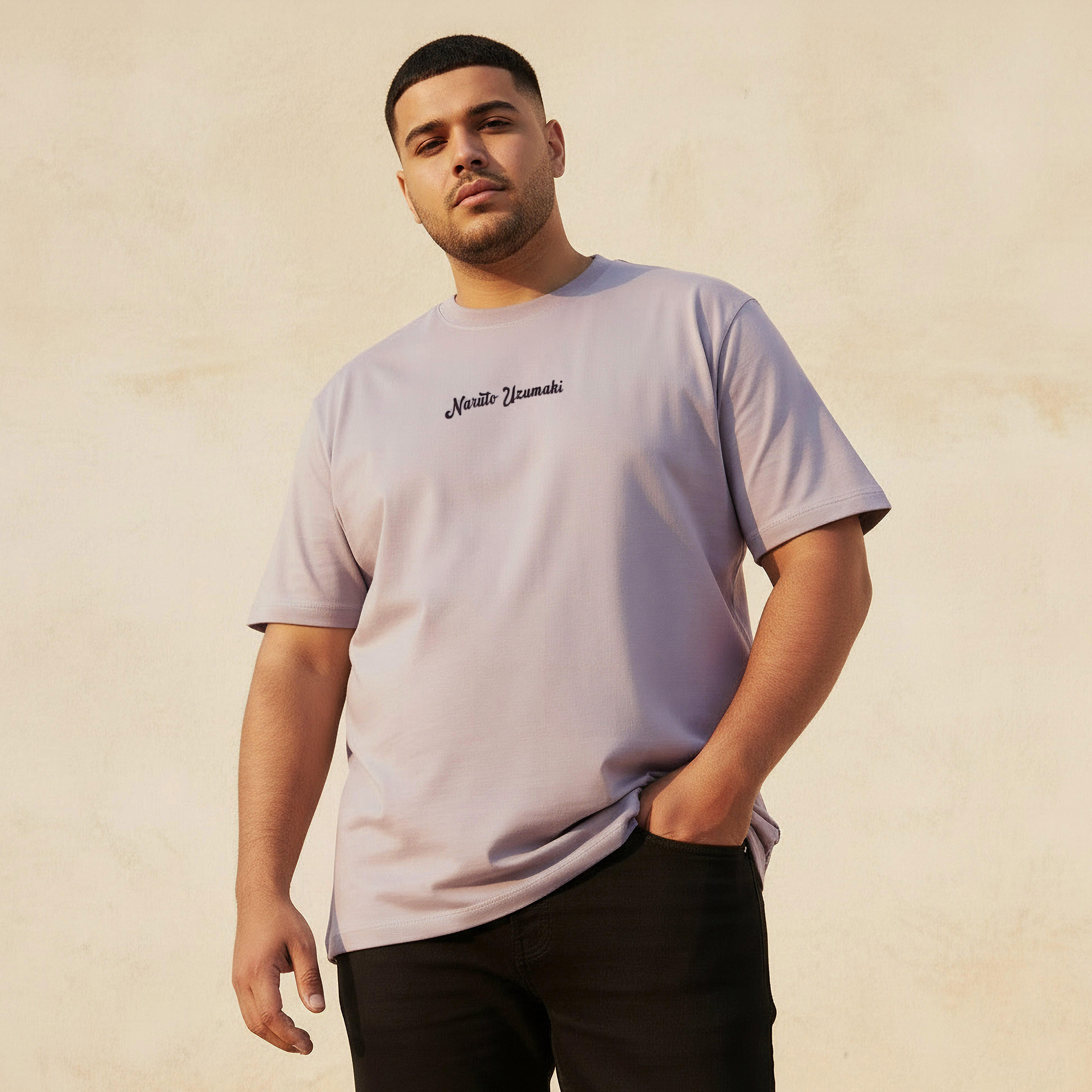 Men Regular Fit Crew Neck Short Sleeves Naruto Uzumaki Print T-shirt-men-clothing-tshirtsandpolos-tshirts-image-1