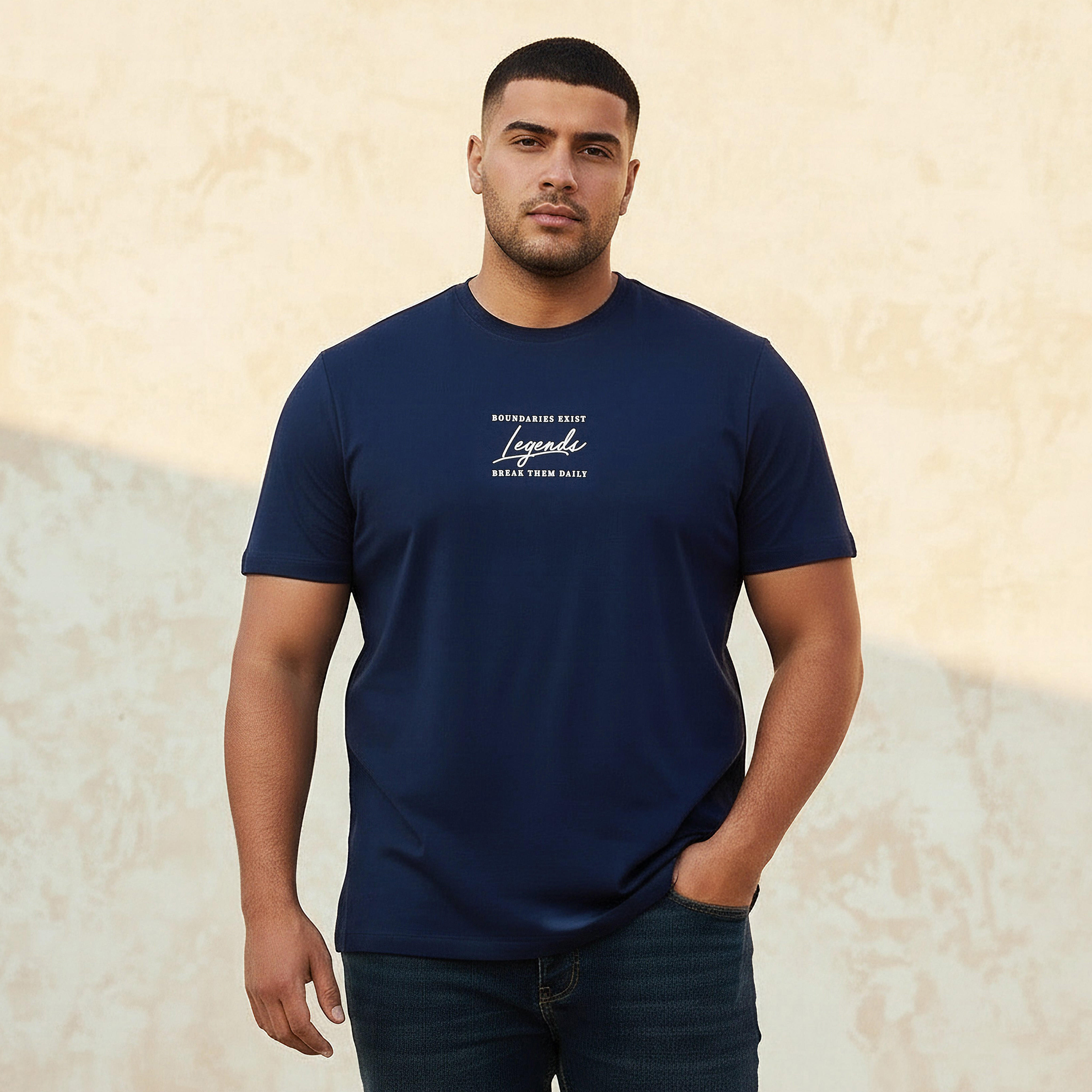 Men Regular Fit Crew Neck Short Sleeves Slogan Print T-shirt-men-clothing-tshirtsandpolos-tshirts-image-1